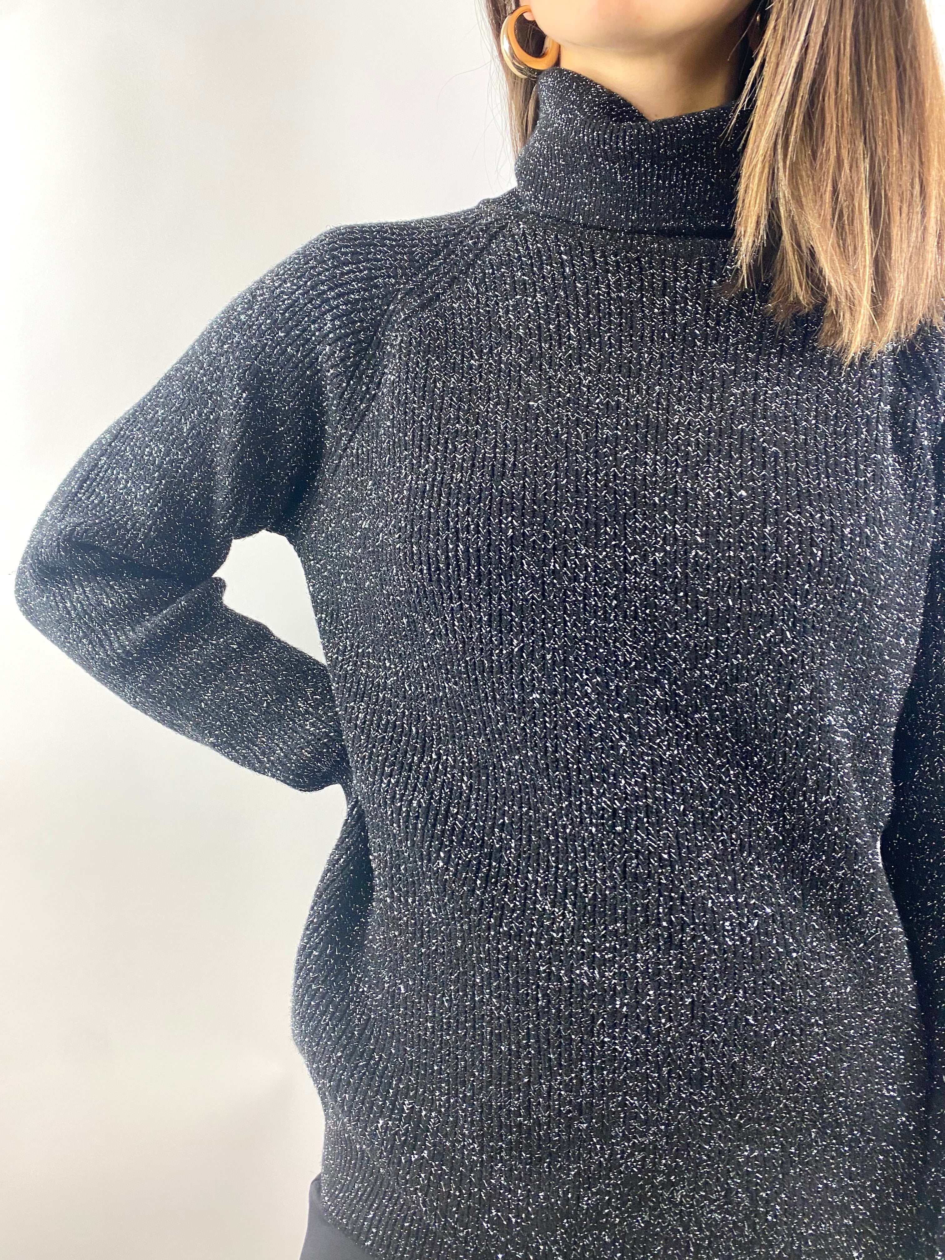 SUSY MIX MAGLIONE LUREX NERO