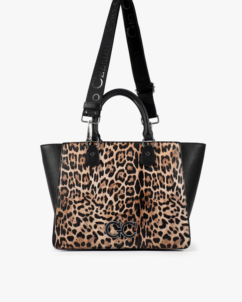 Gio Cellini Borsa a mano animalier in saffiano