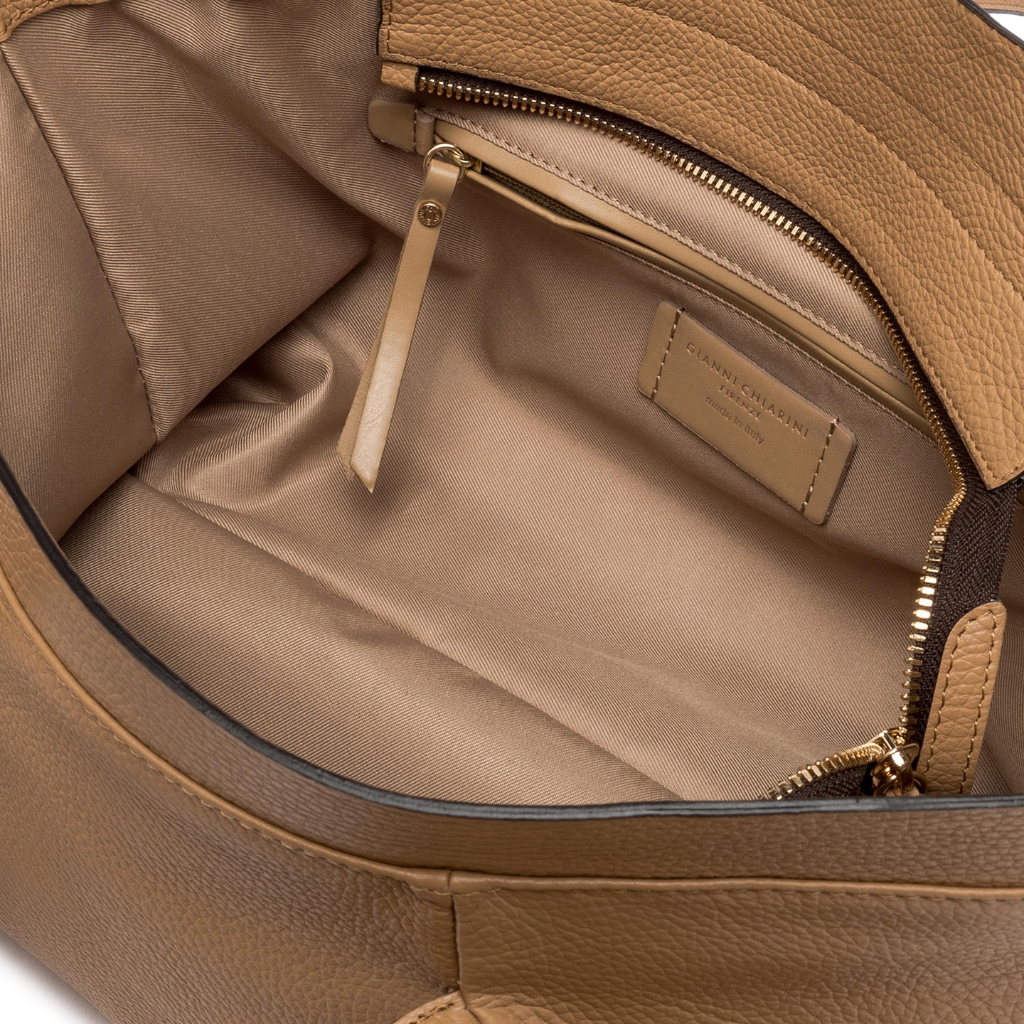 Gianni Chiarini borsa donna a mano in pelle martellata color nature