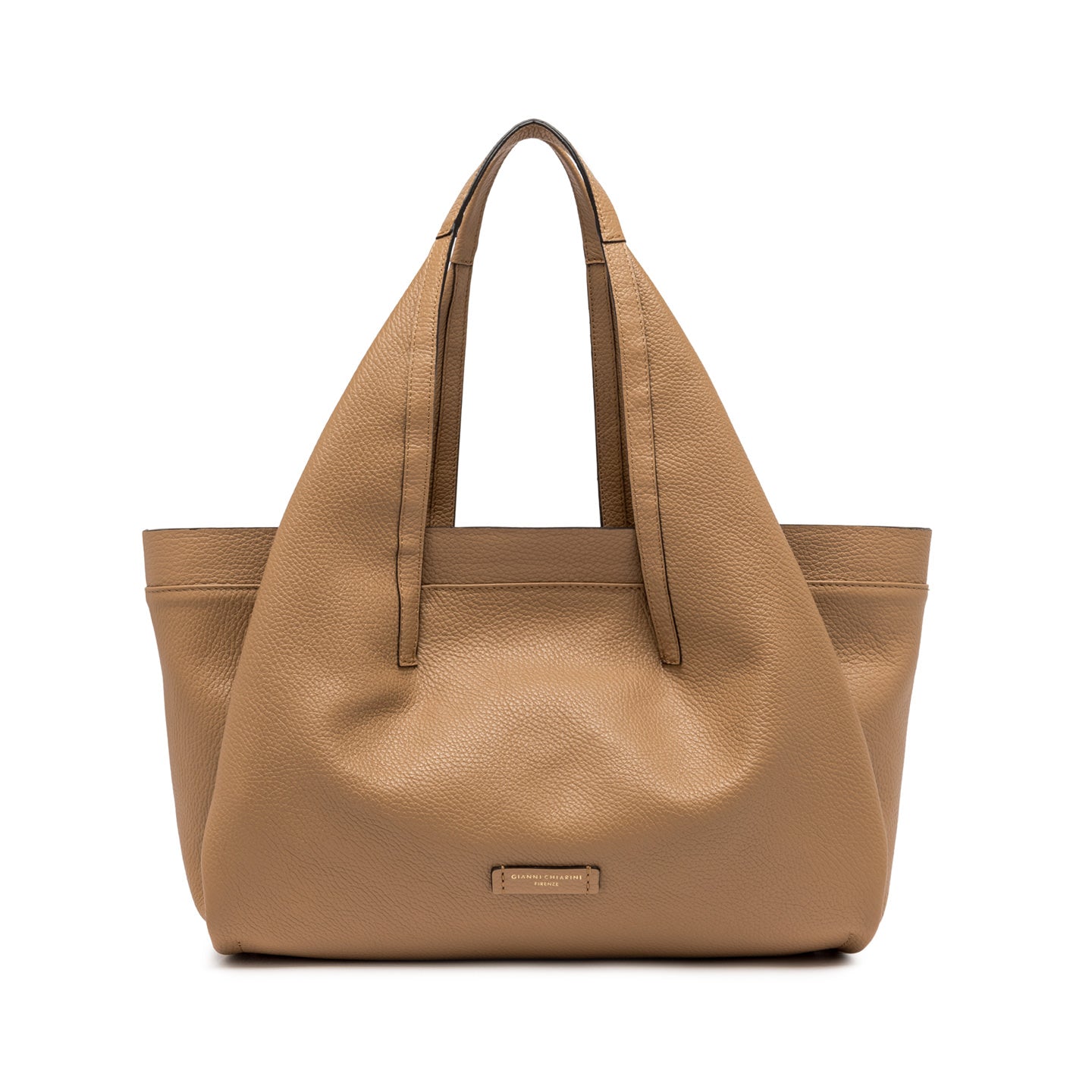 Gianni Chiarini borsa donna a mano in pelle martellata color nature