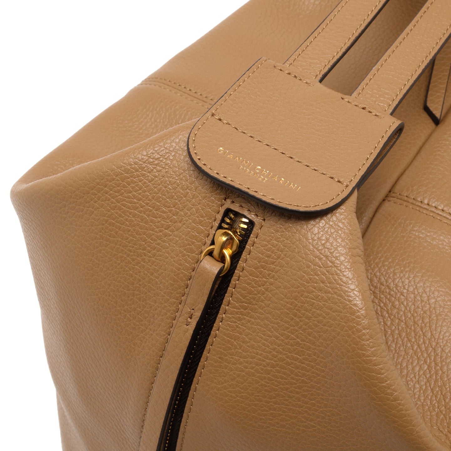 Gianni Chiarini zaino/borsa in pelle color nature con zip