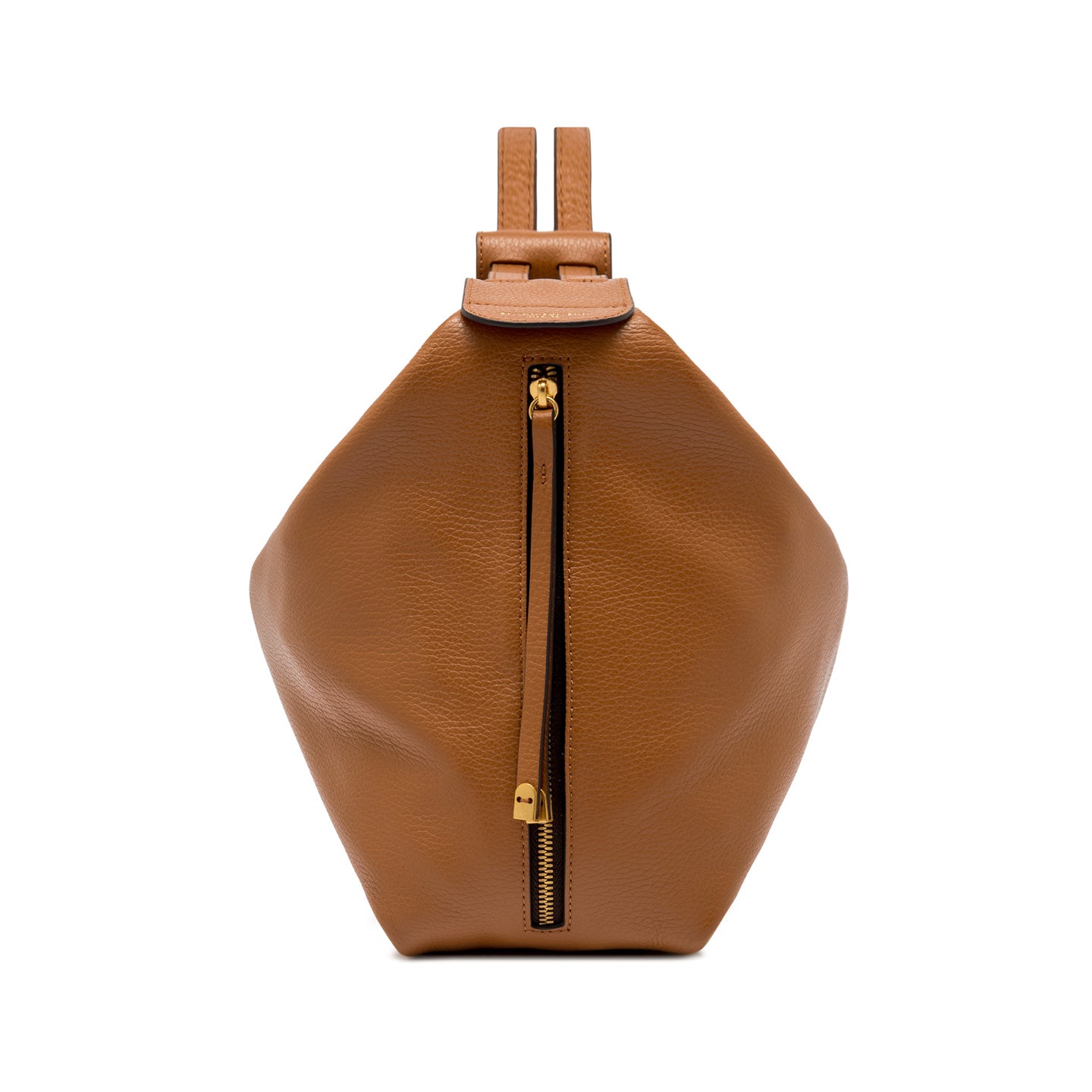 Gianni Chiarini Zaino/borsa in pelle color caramello con zip