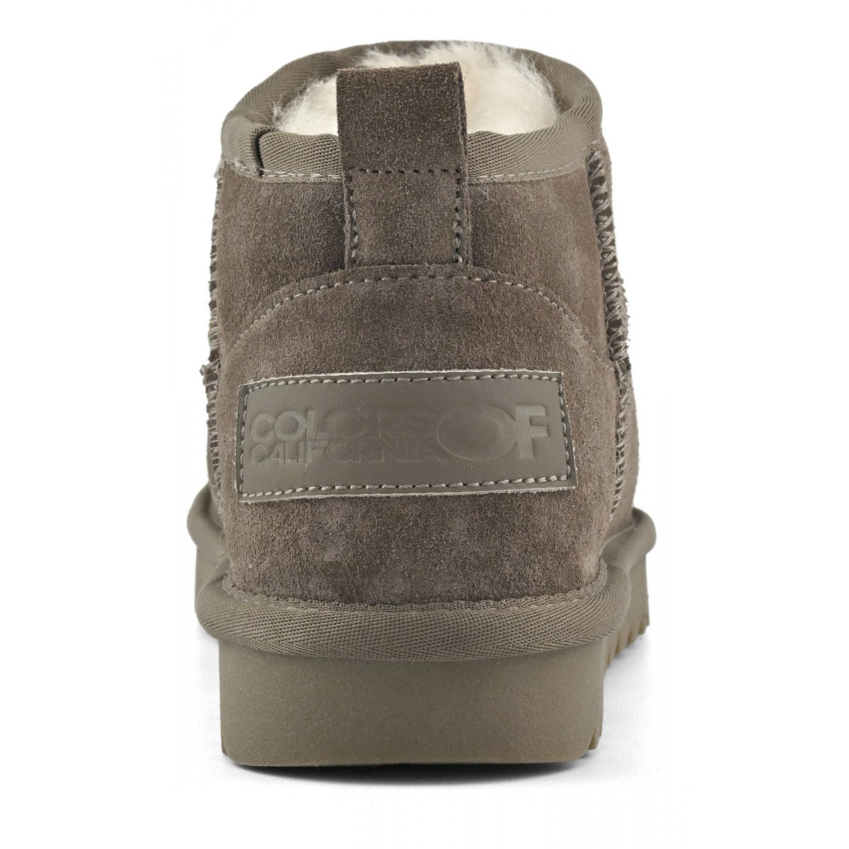 COLORS OF CALIFORNIA Stivaletto imbottito basso in pelle scamosciata taupe