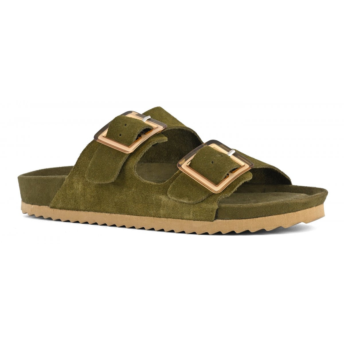 Colors of California Ciabatta donna in suede militare