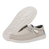 Hey dude Mocassino uomo in tessuto in mesh white con lacci elastici