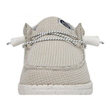 Hey dude Mocassino uomo in tessuto in mesh white con lacci elastici