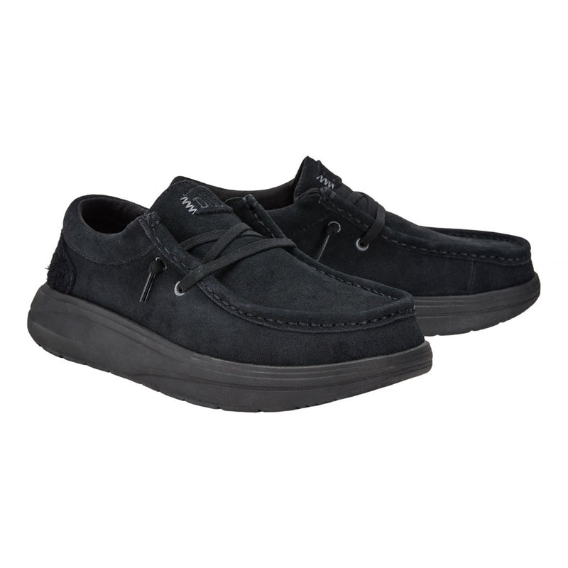 Hey dude Scarpa allacciata donna in suede nero con suola alta