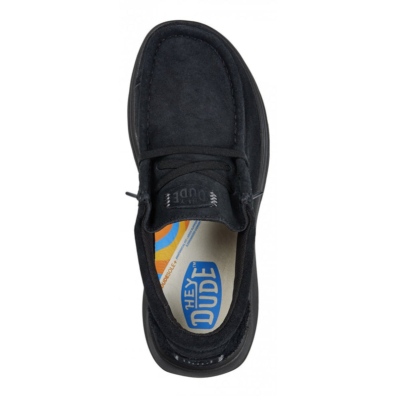 Hey dude Scarpa allacciata donna in suede nero con suola alta