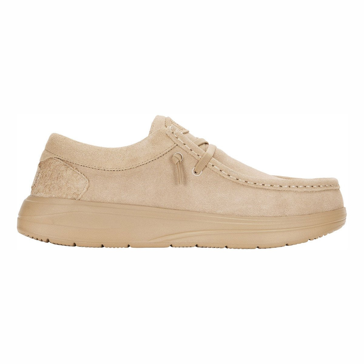HEY DUDE Mocassino uomo pianta larga in suede sabbia
