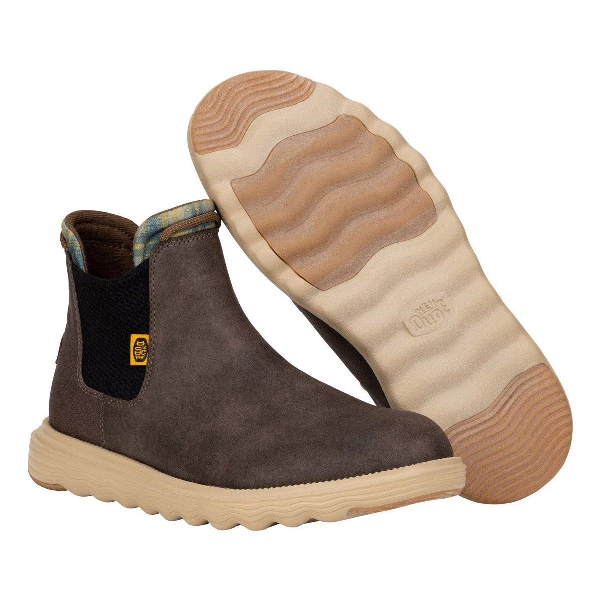 HEY DUDE stivaletto uomo sintetico Soletto soft marrone