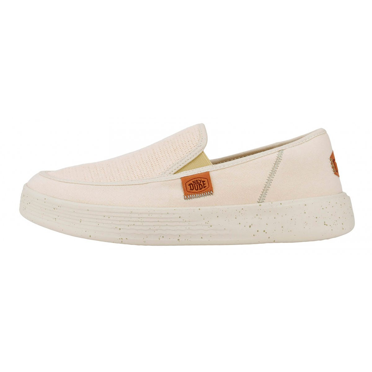 Hey Dude Slip-on uomo in mesh traspirante e misto lino color osso