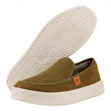 Hey Dude Slip-on uomo in mesh traspirante e misto lino color oliva