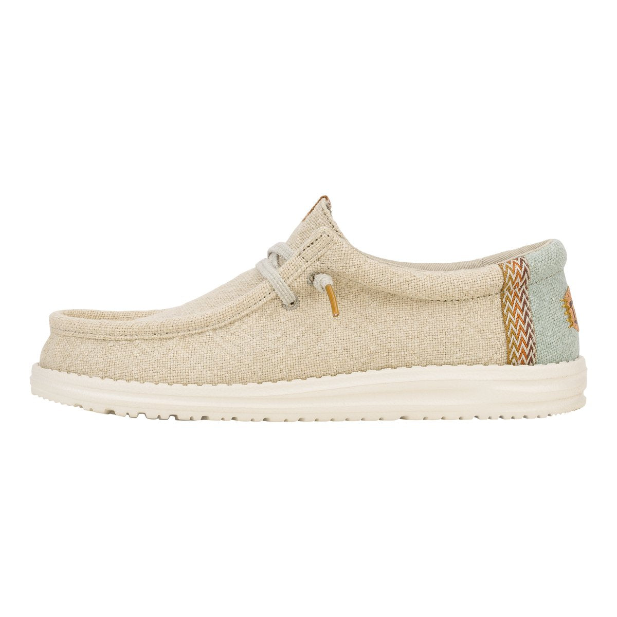 Hey Dude mocassino uomo in tessuto beige e verde