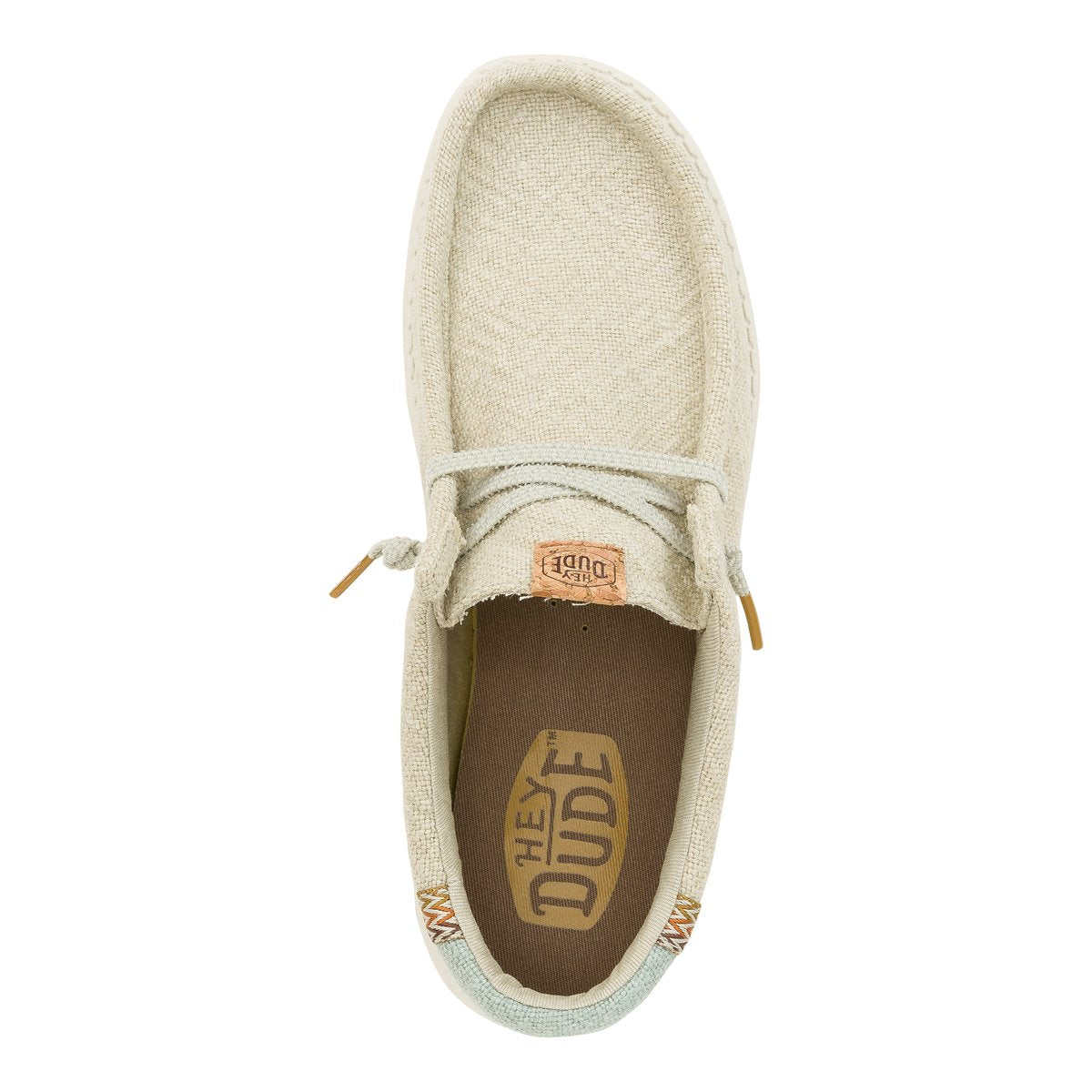 Hey Dude mocassino uomo in tessuto beige e verde