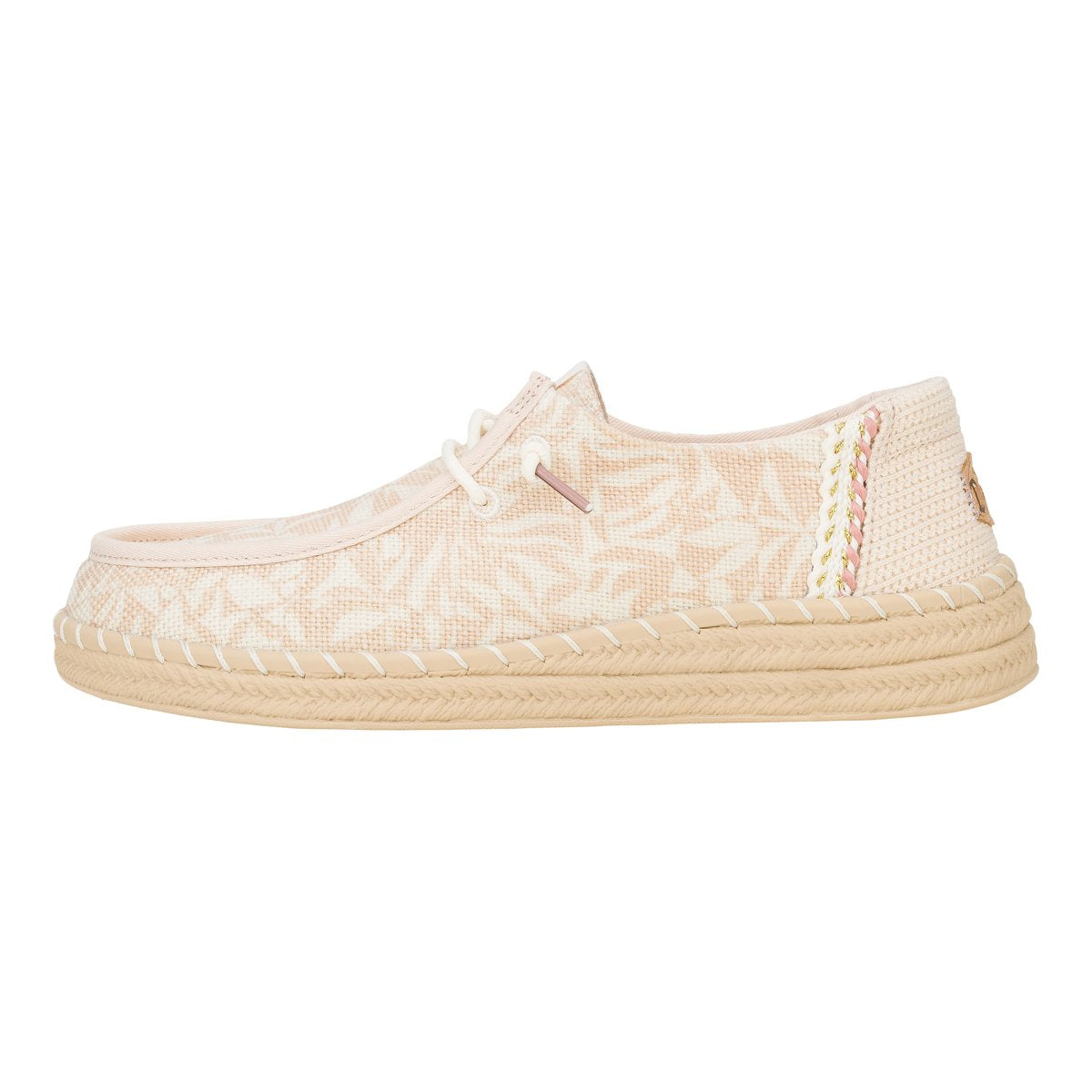 Hey Dude mocassino donna cotone con dettagli rosa