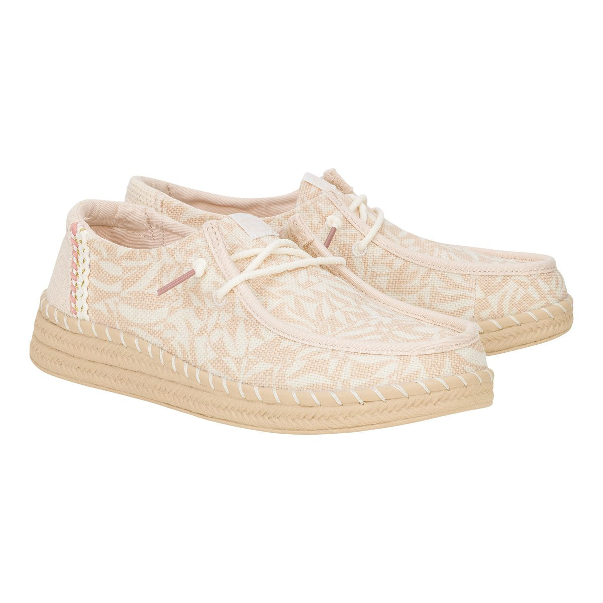 Hey Dude mocassino donna cotone con dettagli rosa