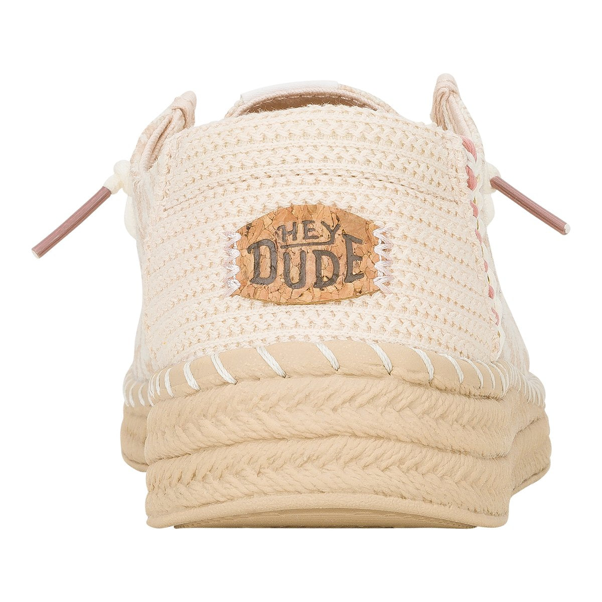 Hey Dude mocassino donna cotone con dettagli rosa