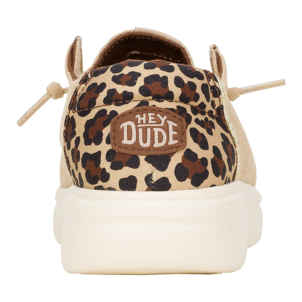 Hey Dude mocassino donna cotone beige e dettagli animalier