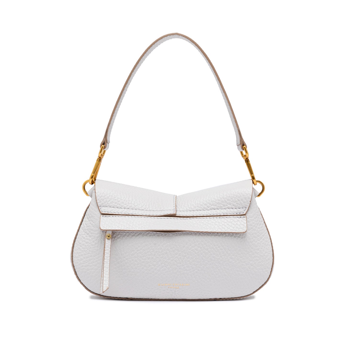Gianni Chiarini borsa a spalla in pelle grana maxi color sabbia