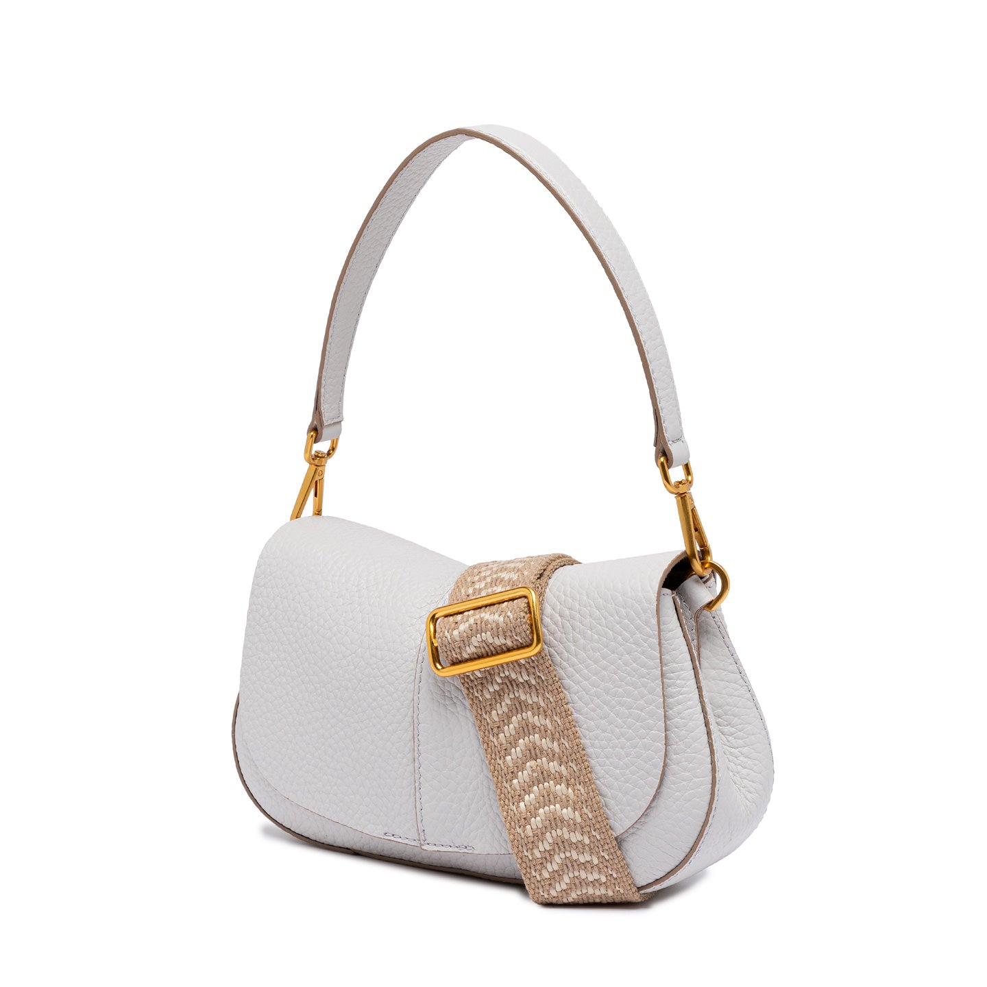 Gianni Chiarini borsa a spalla in pelle grana maxi color sabbia