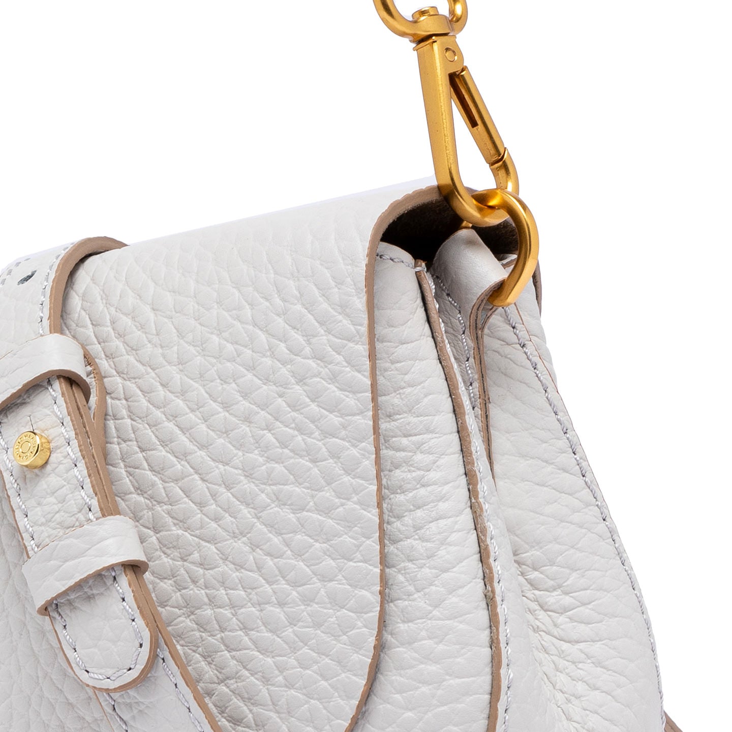 Gianni Chiarini borsa a spalla in pelle grana maxi color sabbia