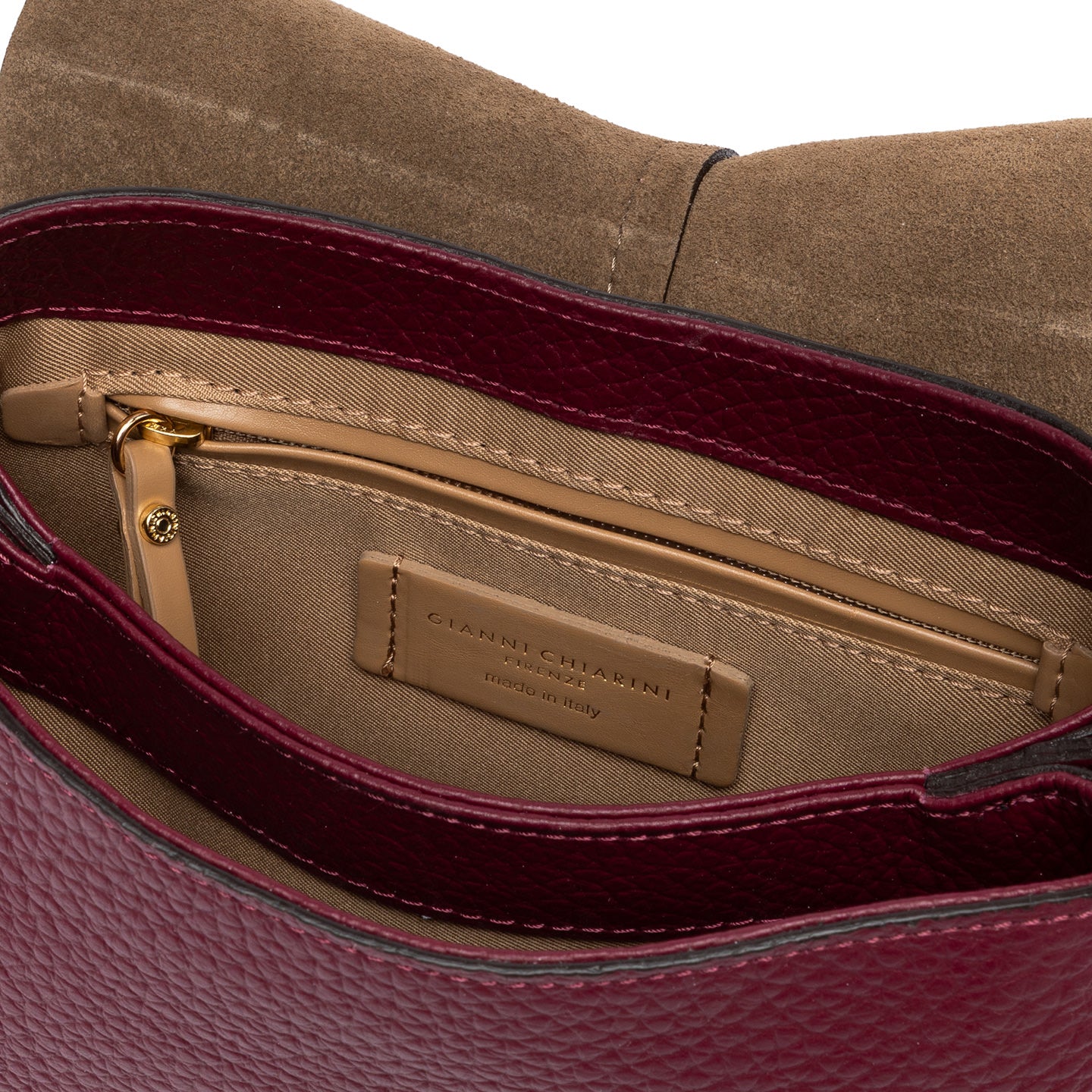 Gianni Chiarini Borsa in pelle helena round wine berry
