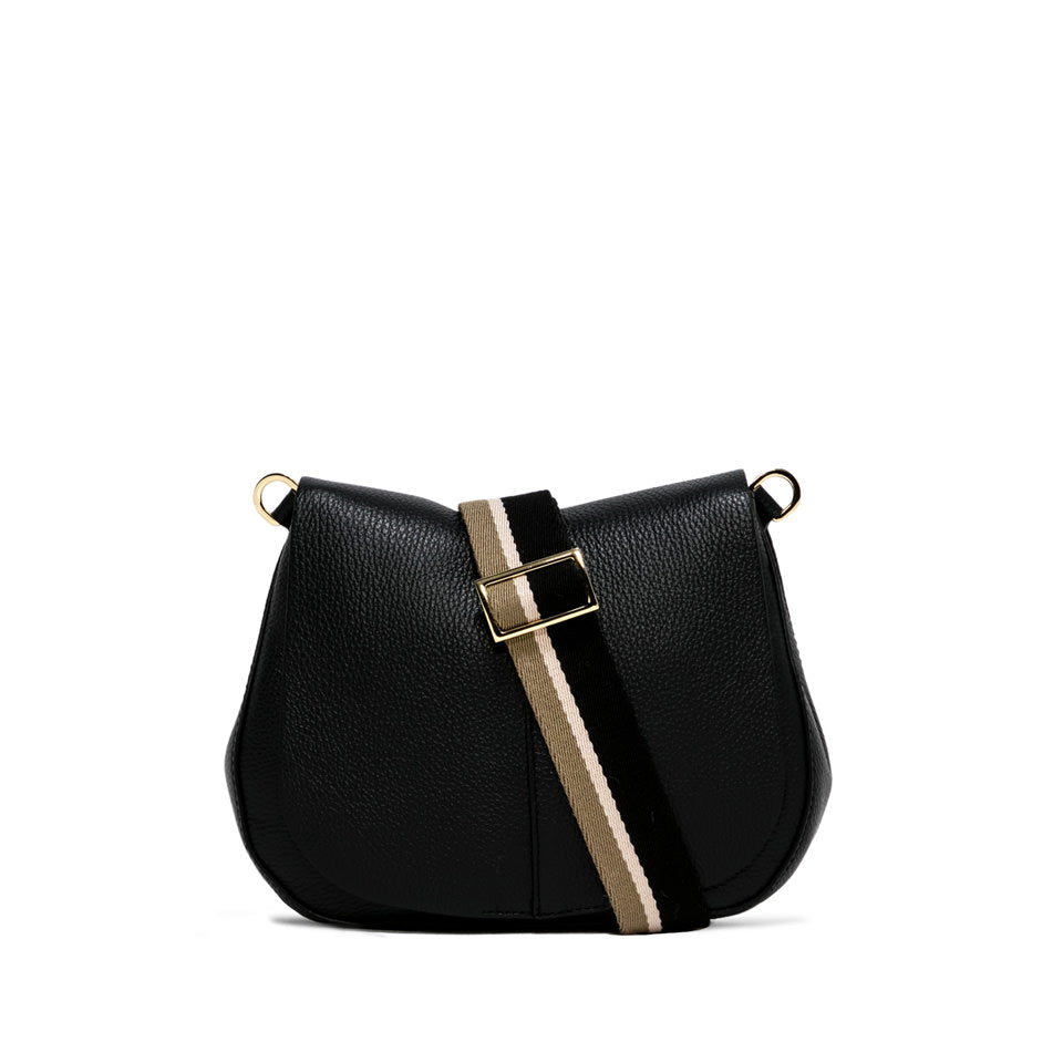 Gianni Chiarini Borsa a tracolla realizzata in pelle martellata nera