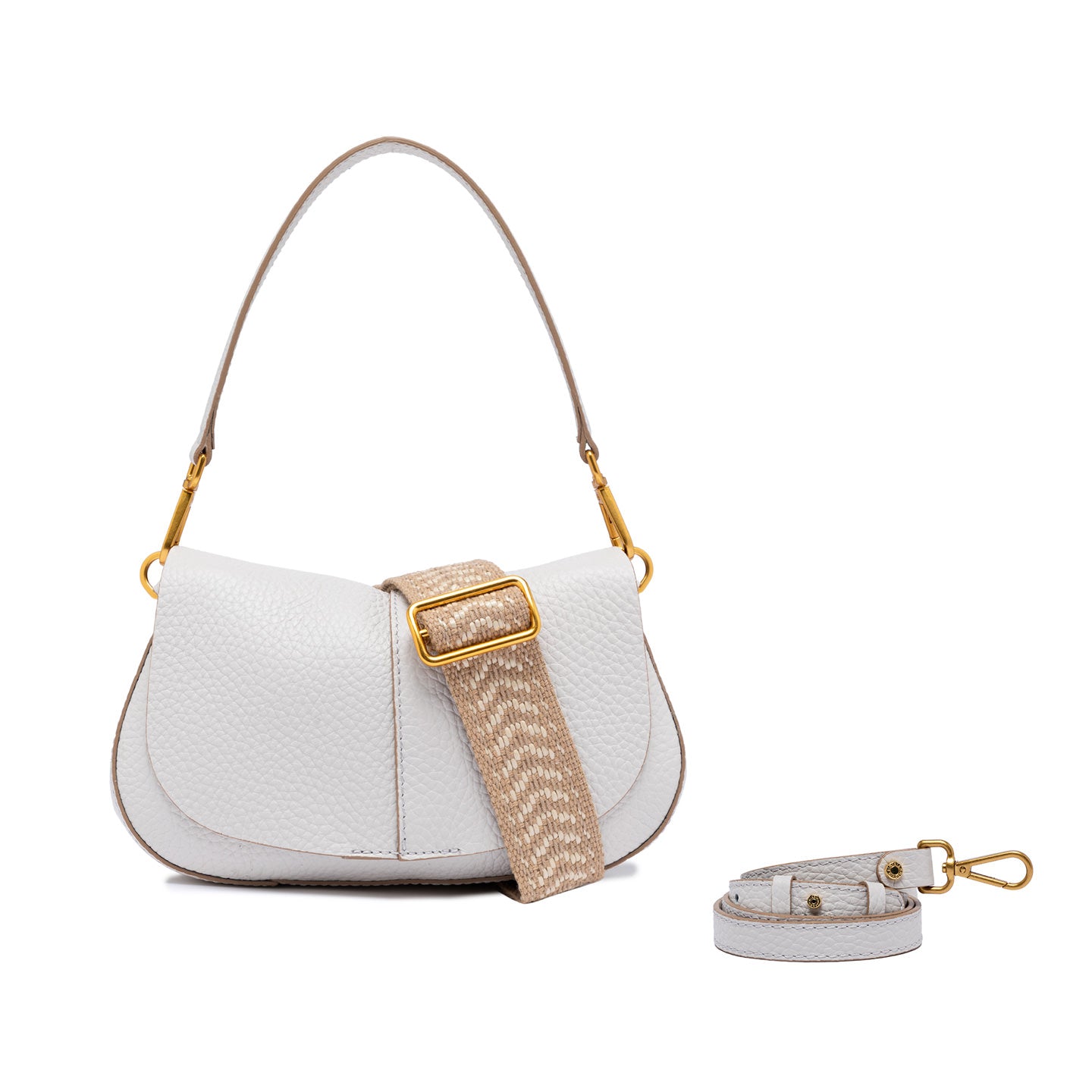 Gianni Chiarini borsa a spalla in pelle grana maxi color sabbia
