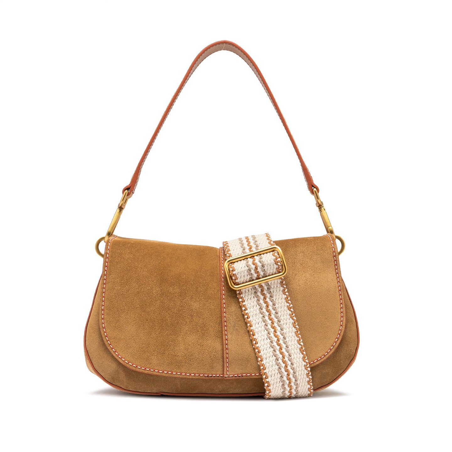 Gianni Chiarini borsa donna con manico e tracolla in pelle scamosciata peanut butter