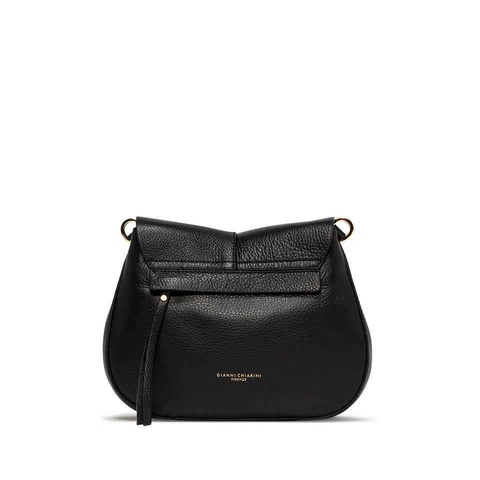 Gianni Chiarini Borsa a tracolla realizzata in pelle martellata nera