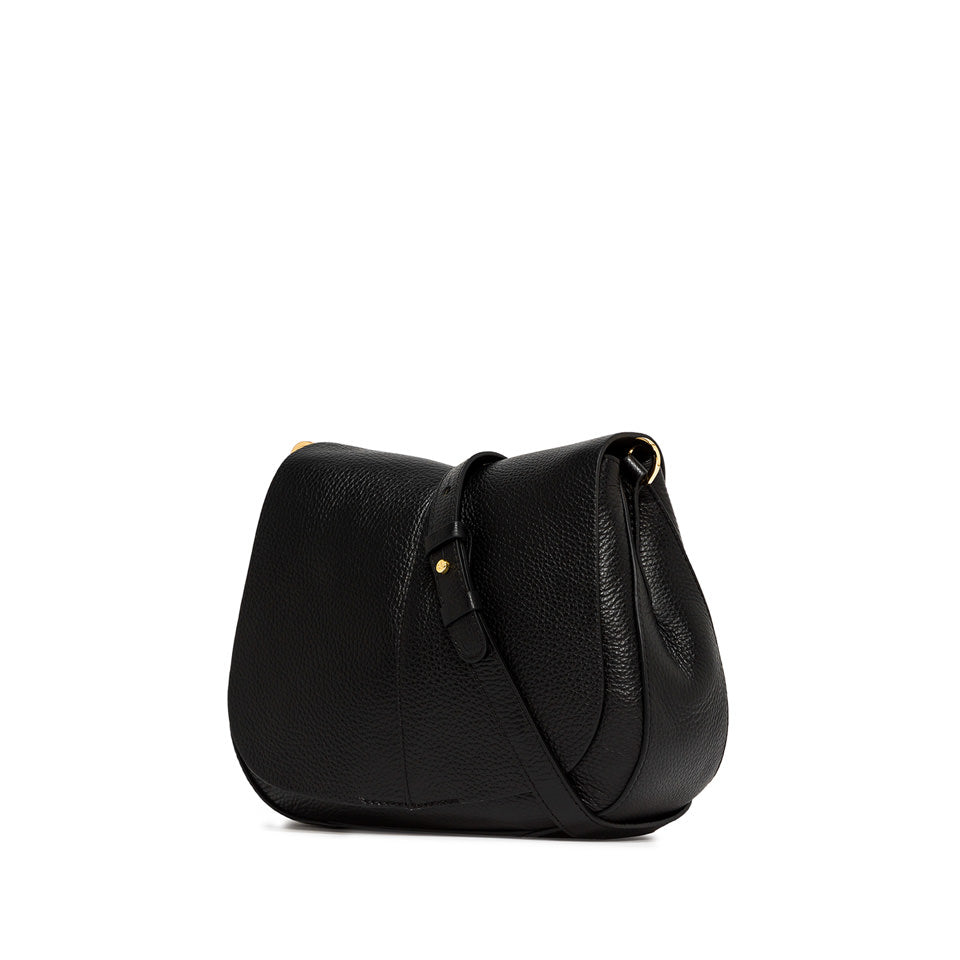 Gianni Chiarini Borsa a tracolla realizzata in pelle martellata nera