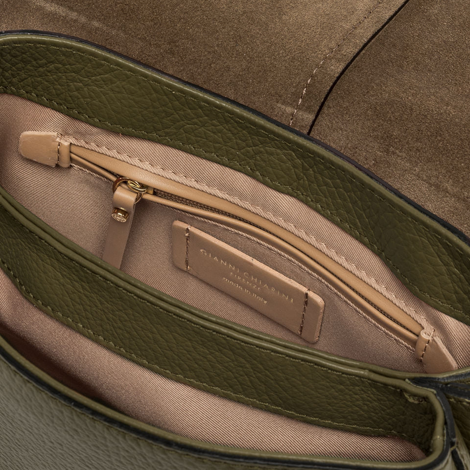 Gianni Chiarini Borsa a spalla in pelle moss