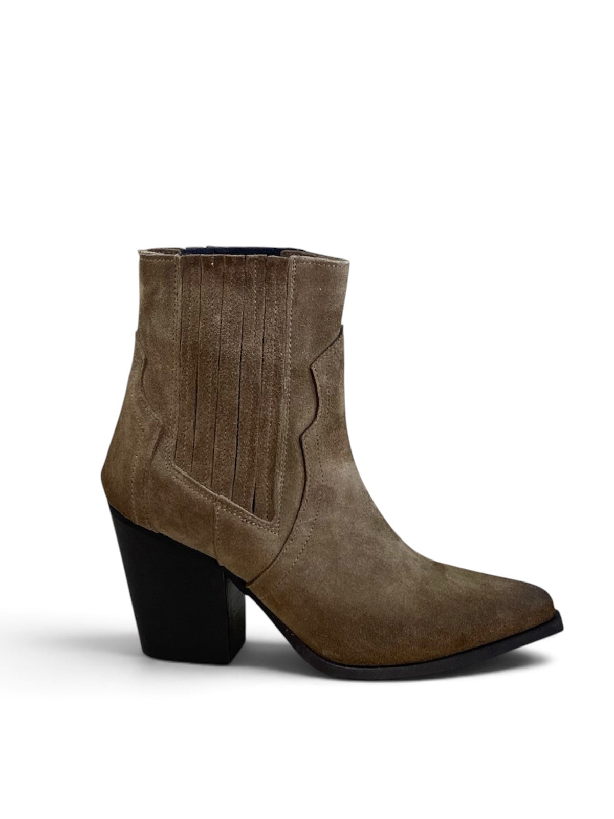 DIVINE FOLLIE STIVALETTO IN CAMOSCIO TAUPE