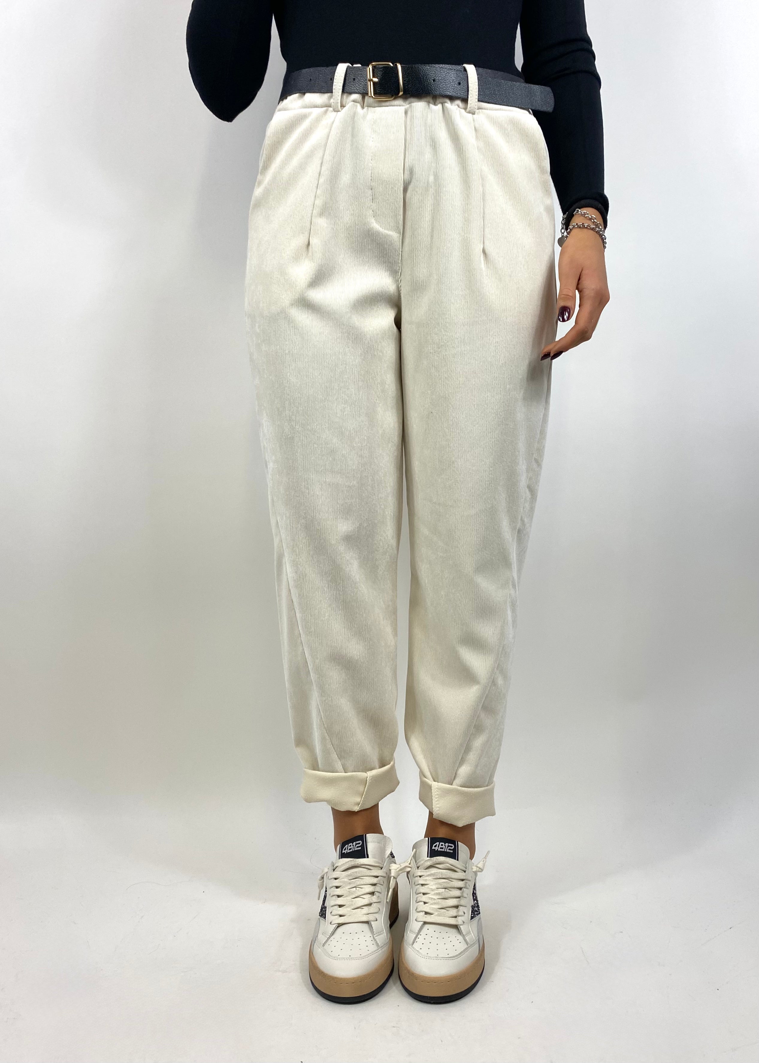 SUSY MIX PANTALONE VELLUTO LATTE