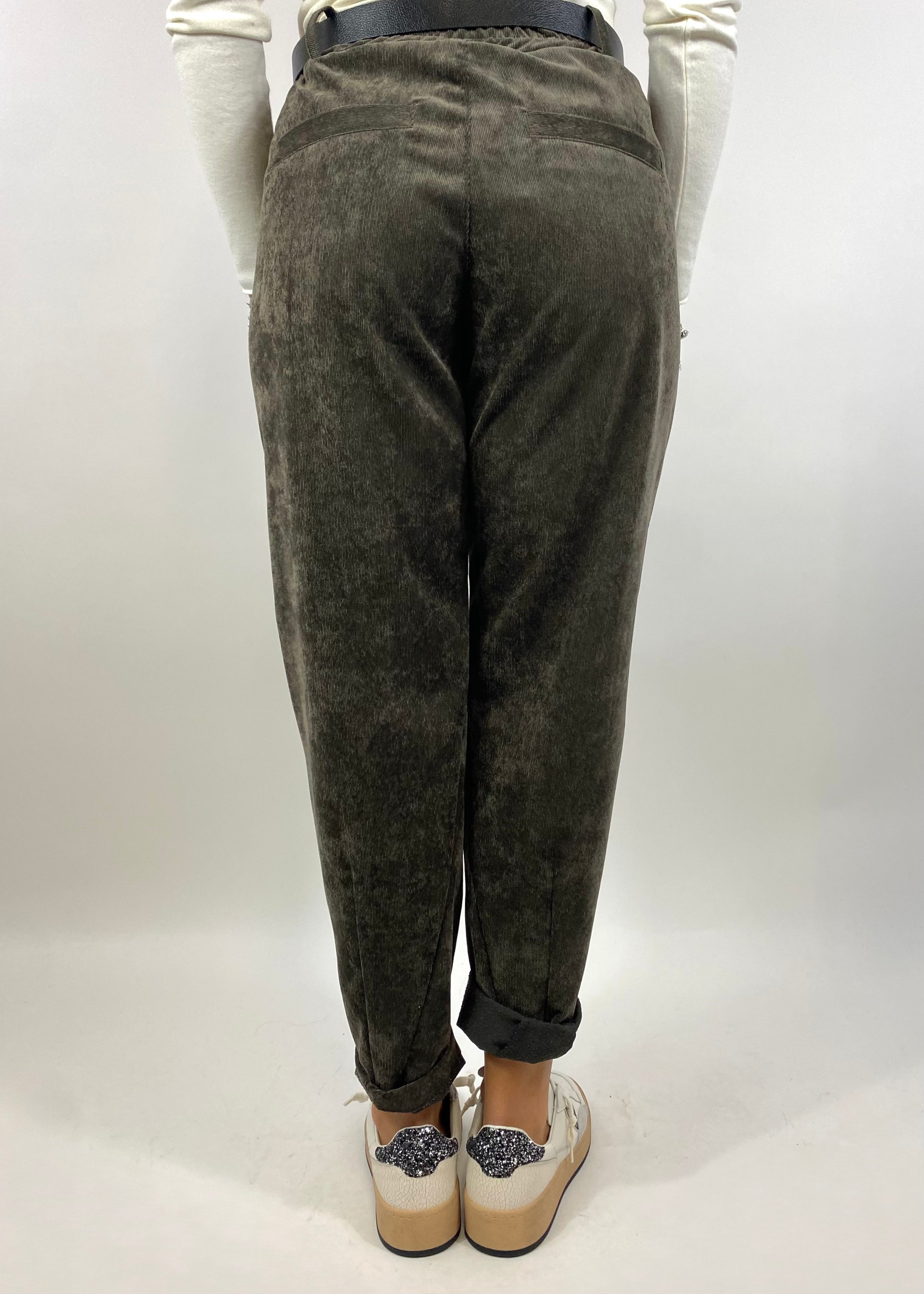 SUSY MIX PANTALONE VELLUTO MORO