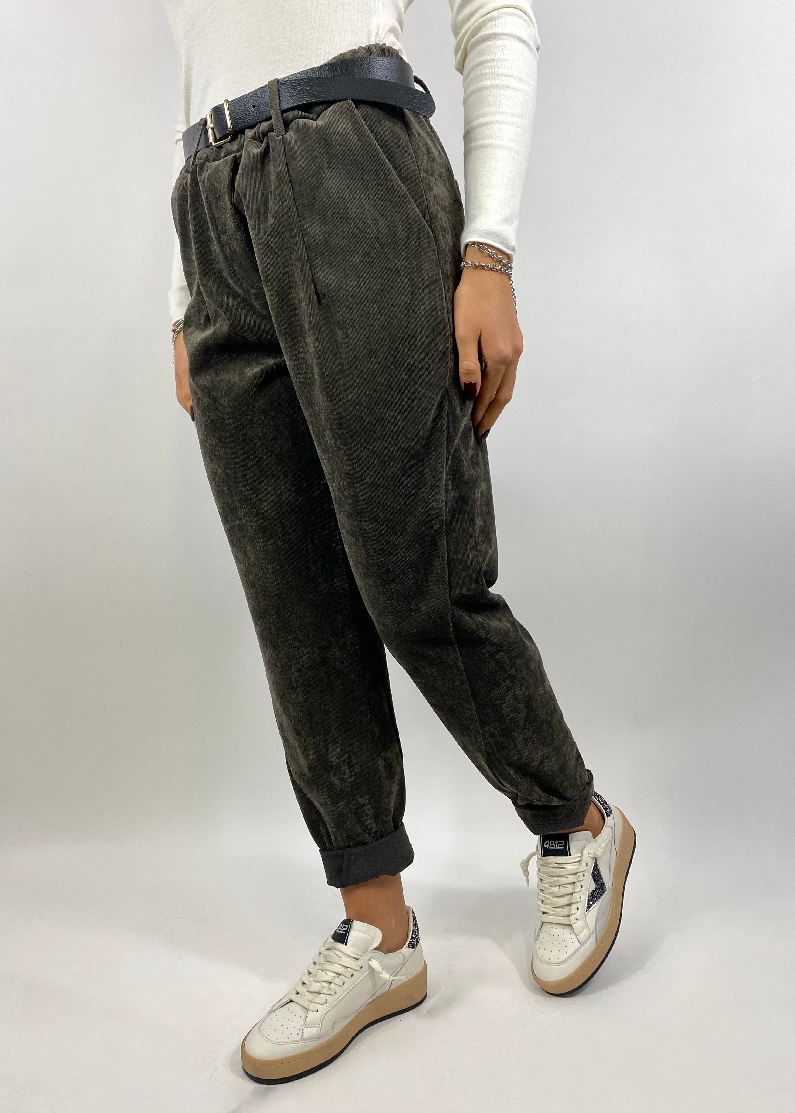 SUSY MIX PANTALONE VELLUTO MORO