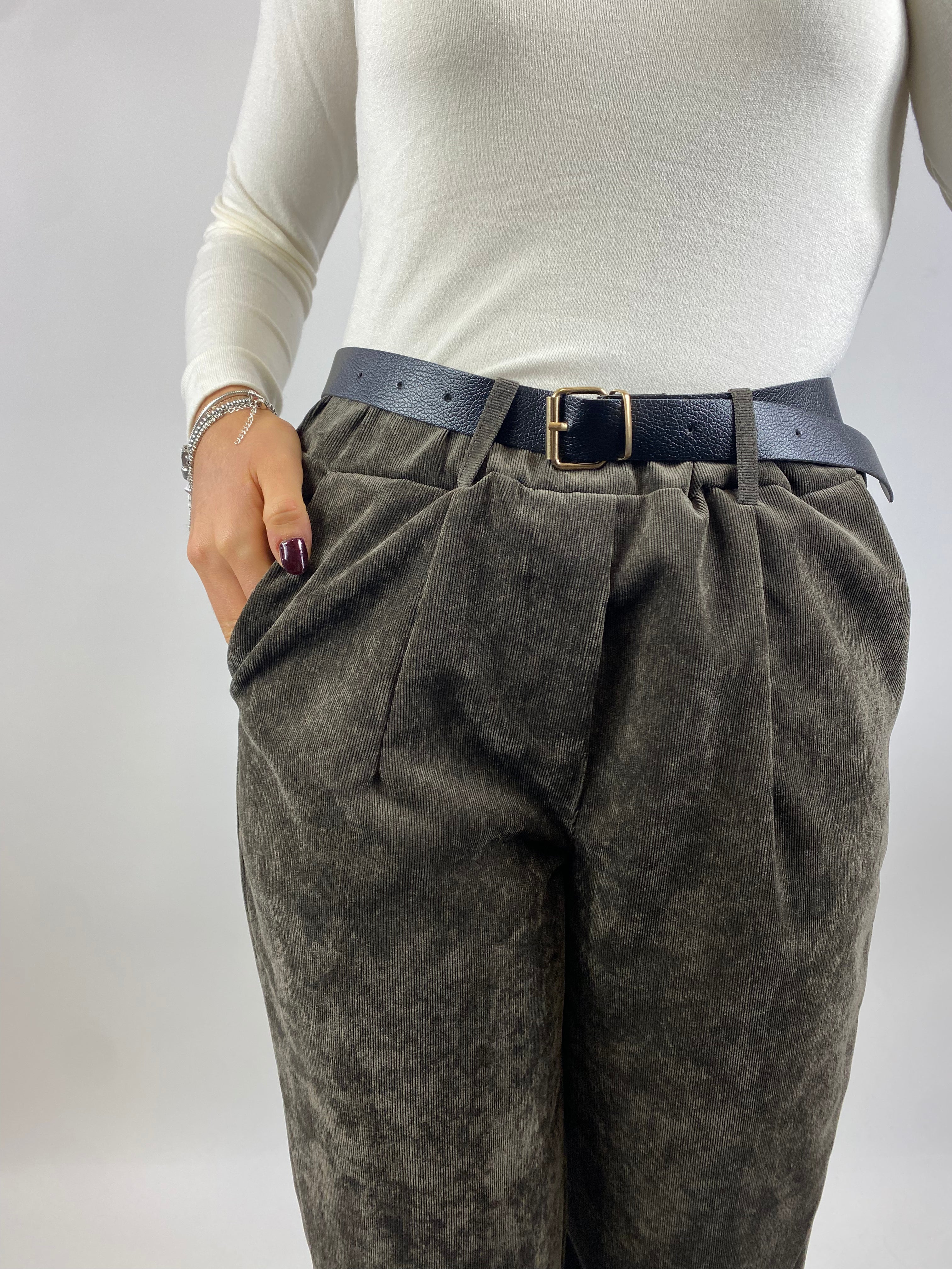 SUSY MIX PANTALONE VELLUTO MORO