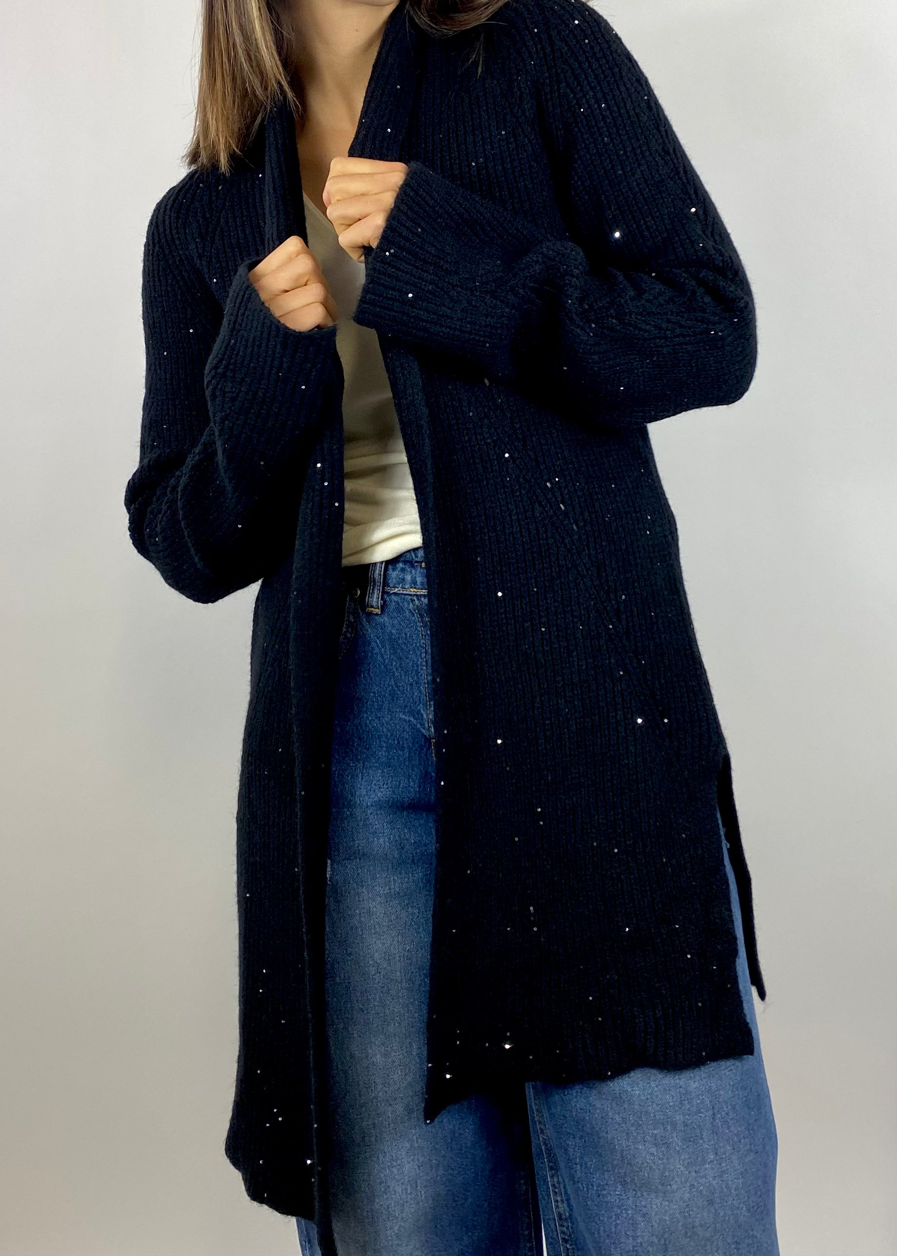 SUSY MIX CARDIGAN NERO