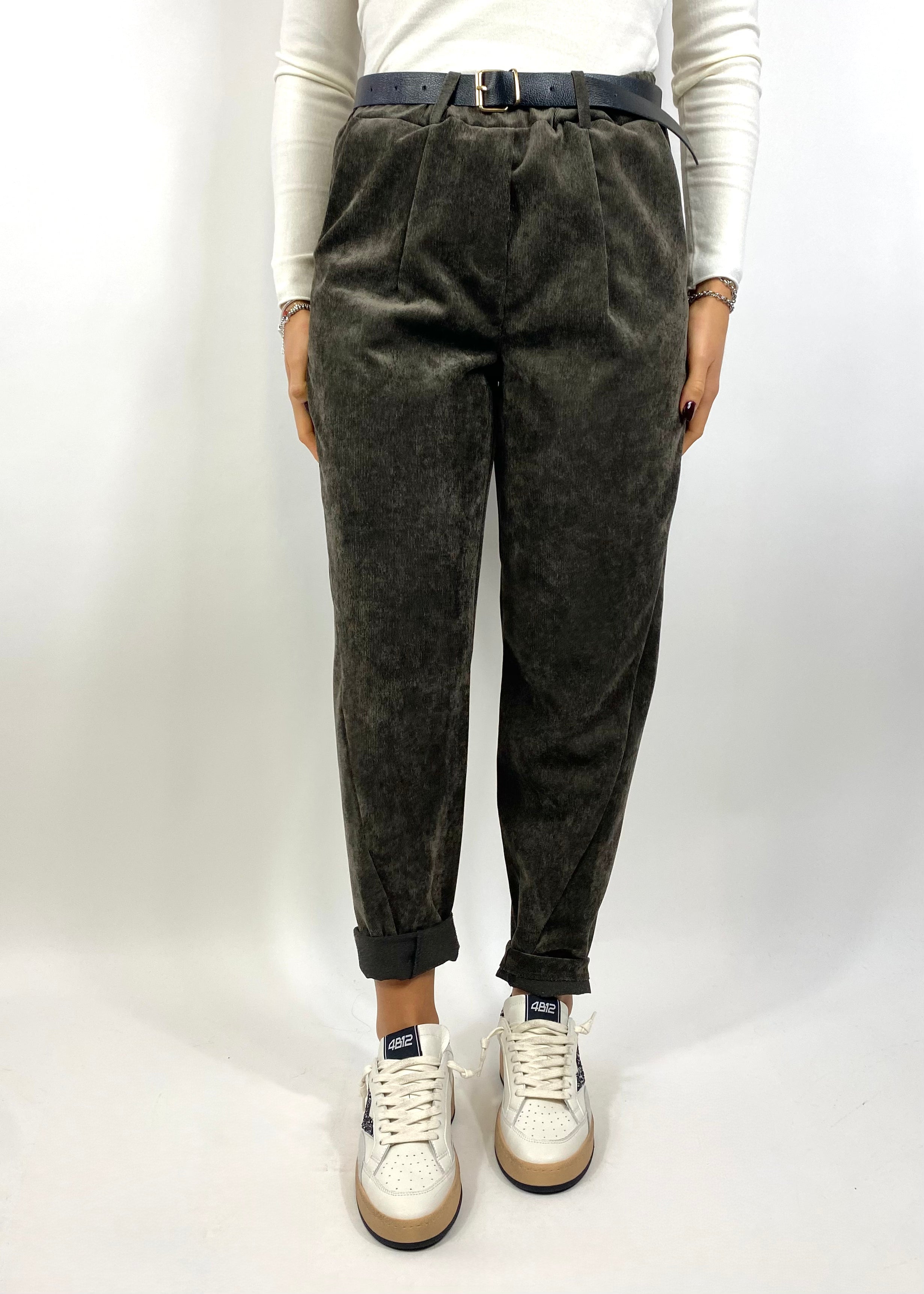 SUSY MIX PANTALONE VELLUTO MORO