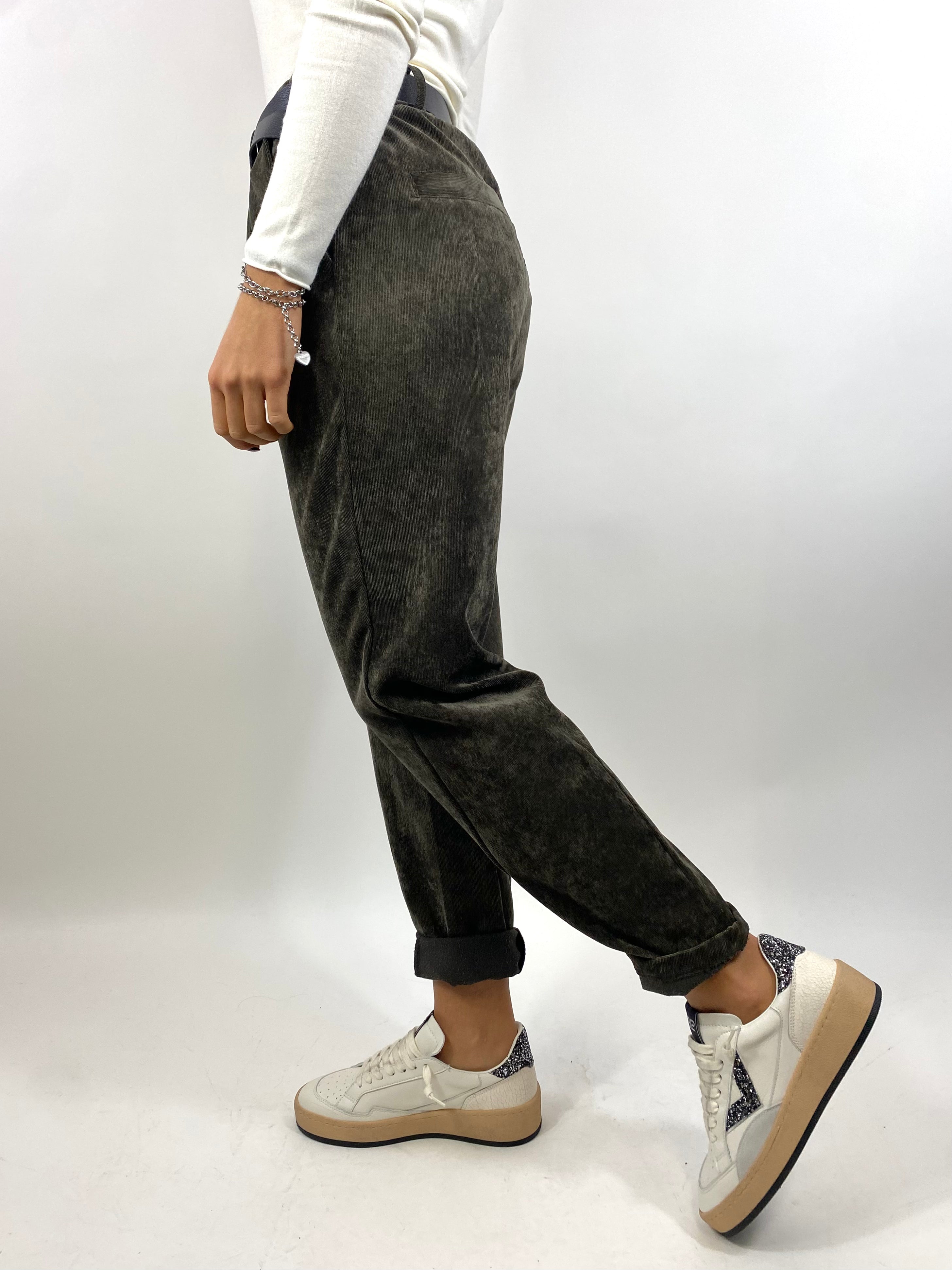 SUSY MIX PANTALONE VELLUTO MORO