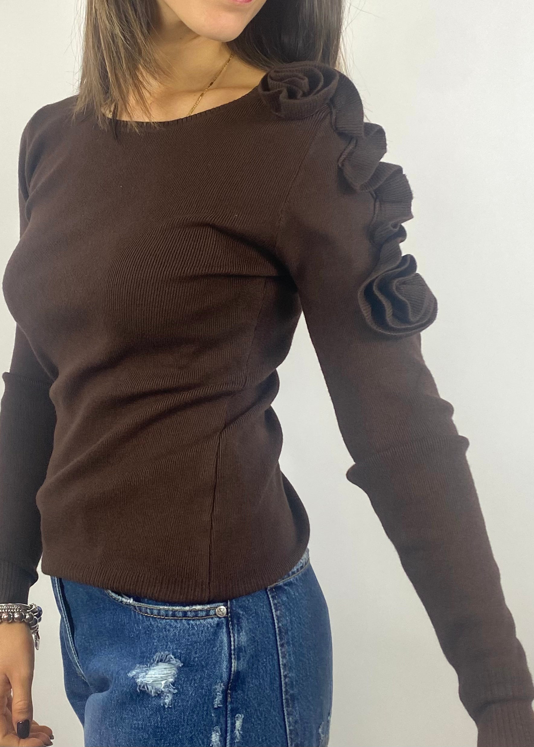 SUSY MIX MAGLIA CON ROUCHES MORO