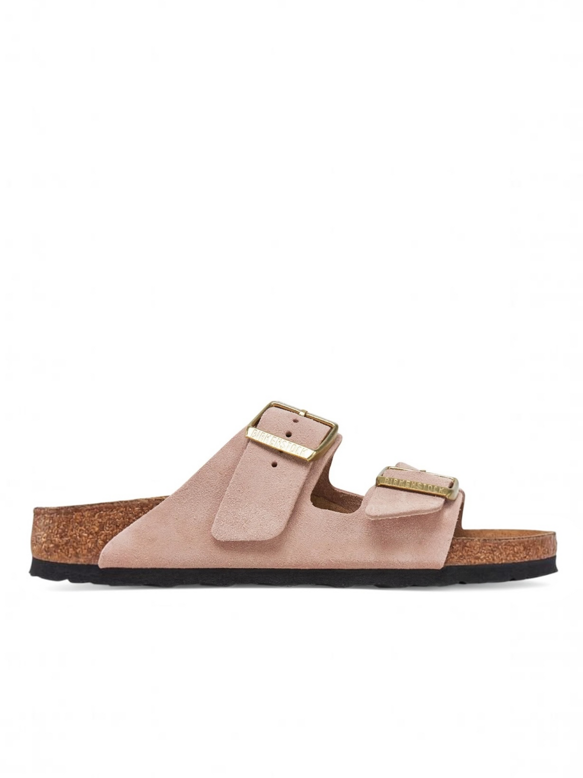 Birkenstock ciabatta donna due fasce in suede rosa chiaro
