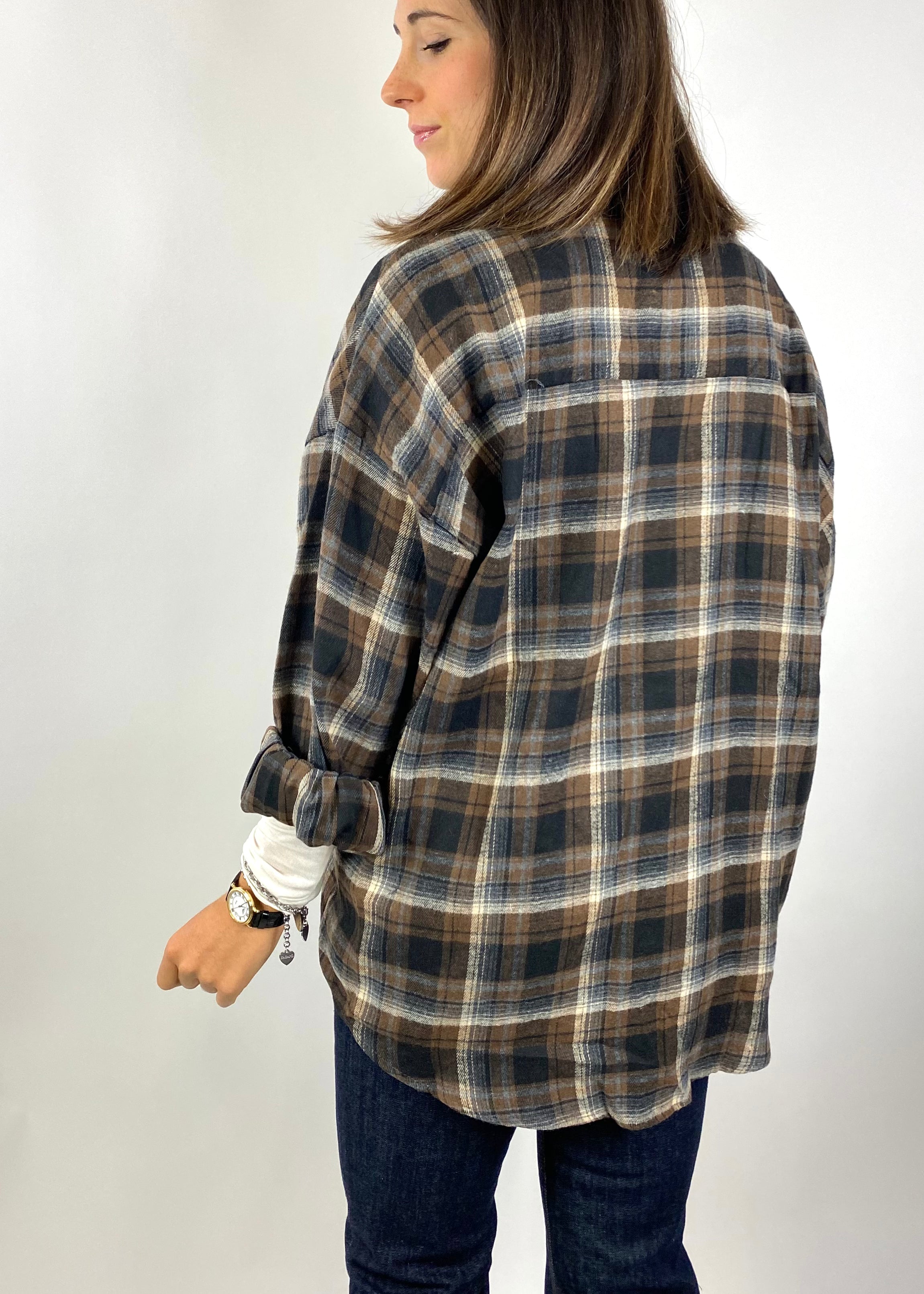CECILE CAMICIA CHECK CON BOTTONI A SCATTO