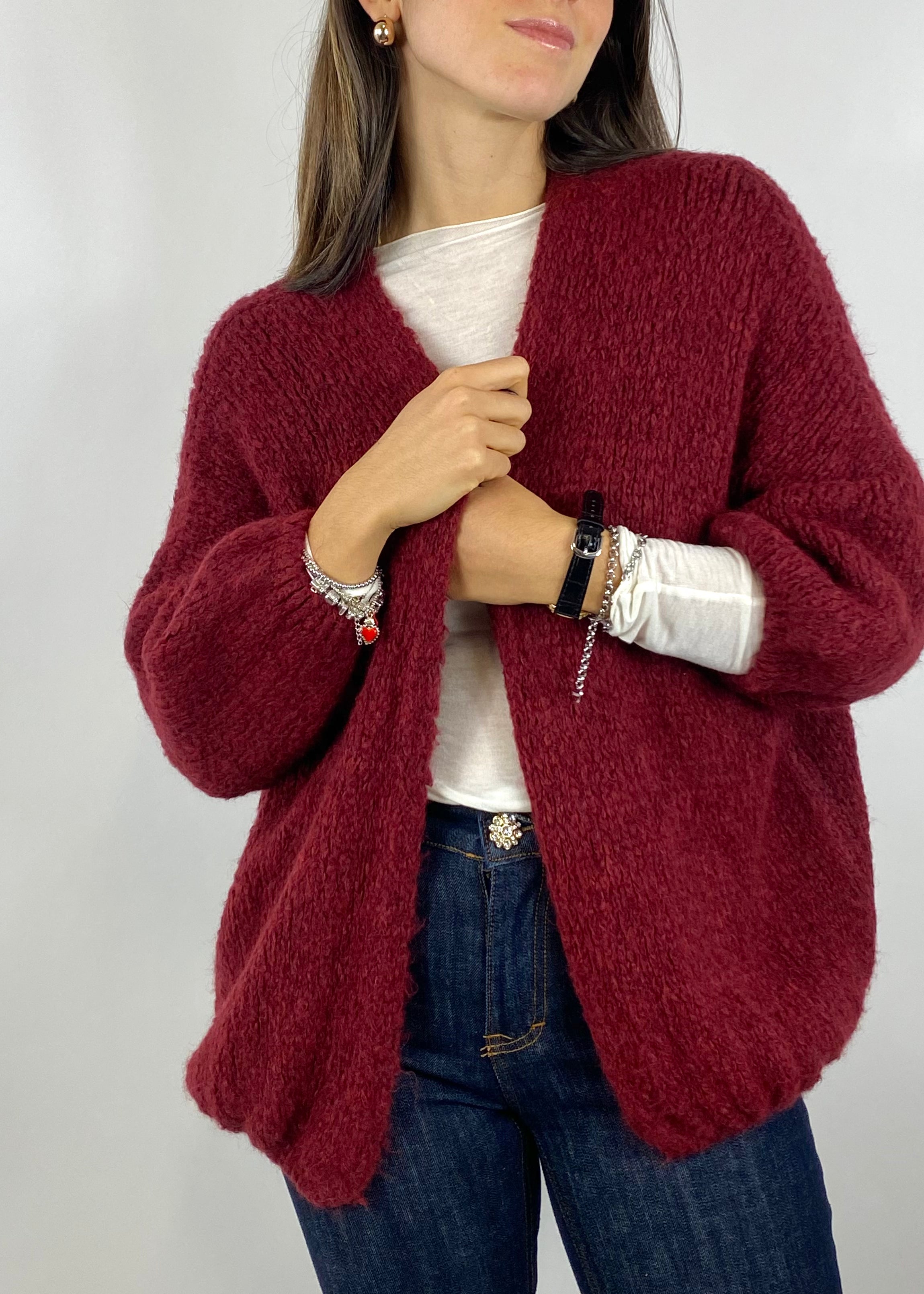 CECILE CARDIGAN APERTO VINO