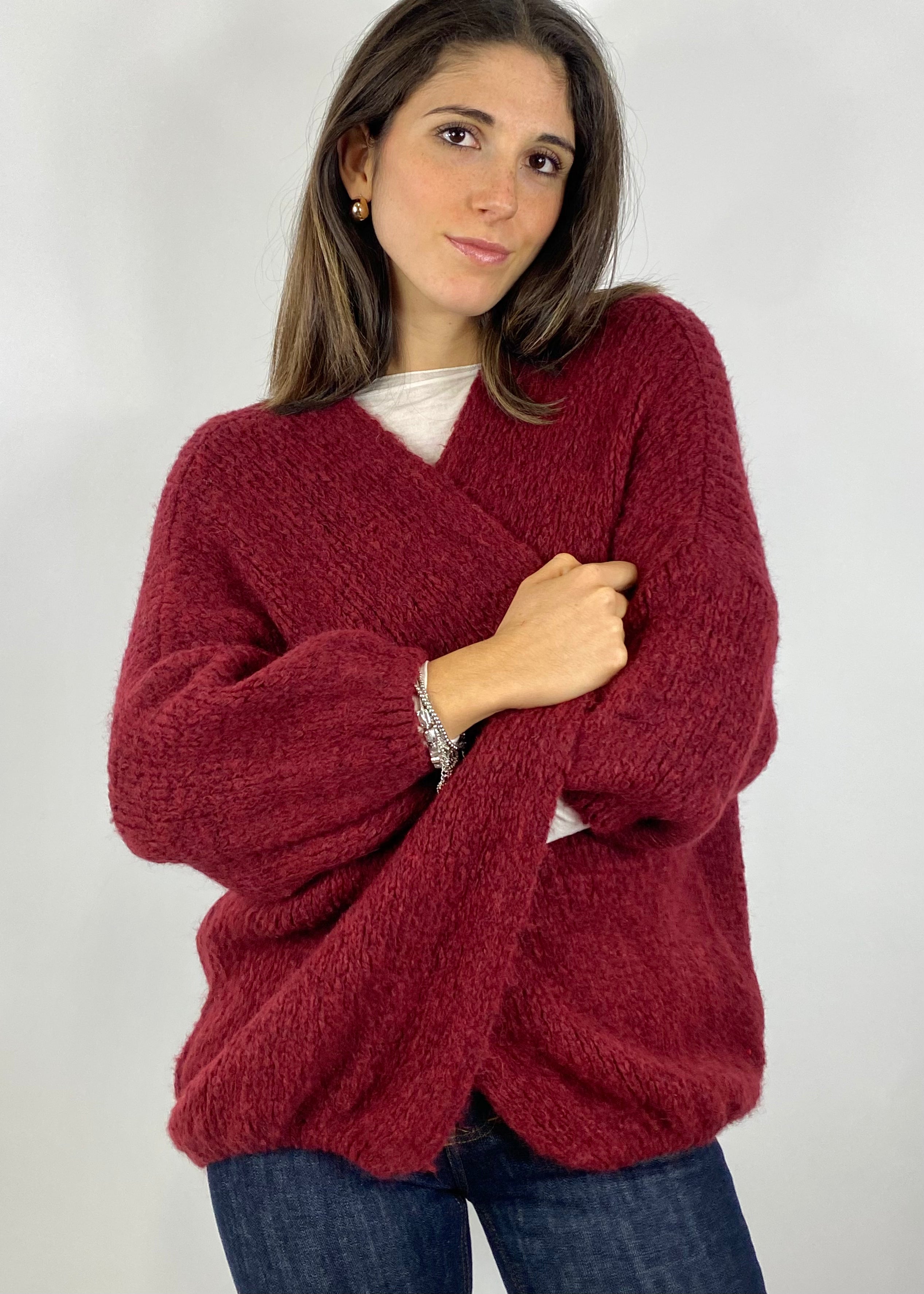 CECILE CARDIGAN APERTO VINO