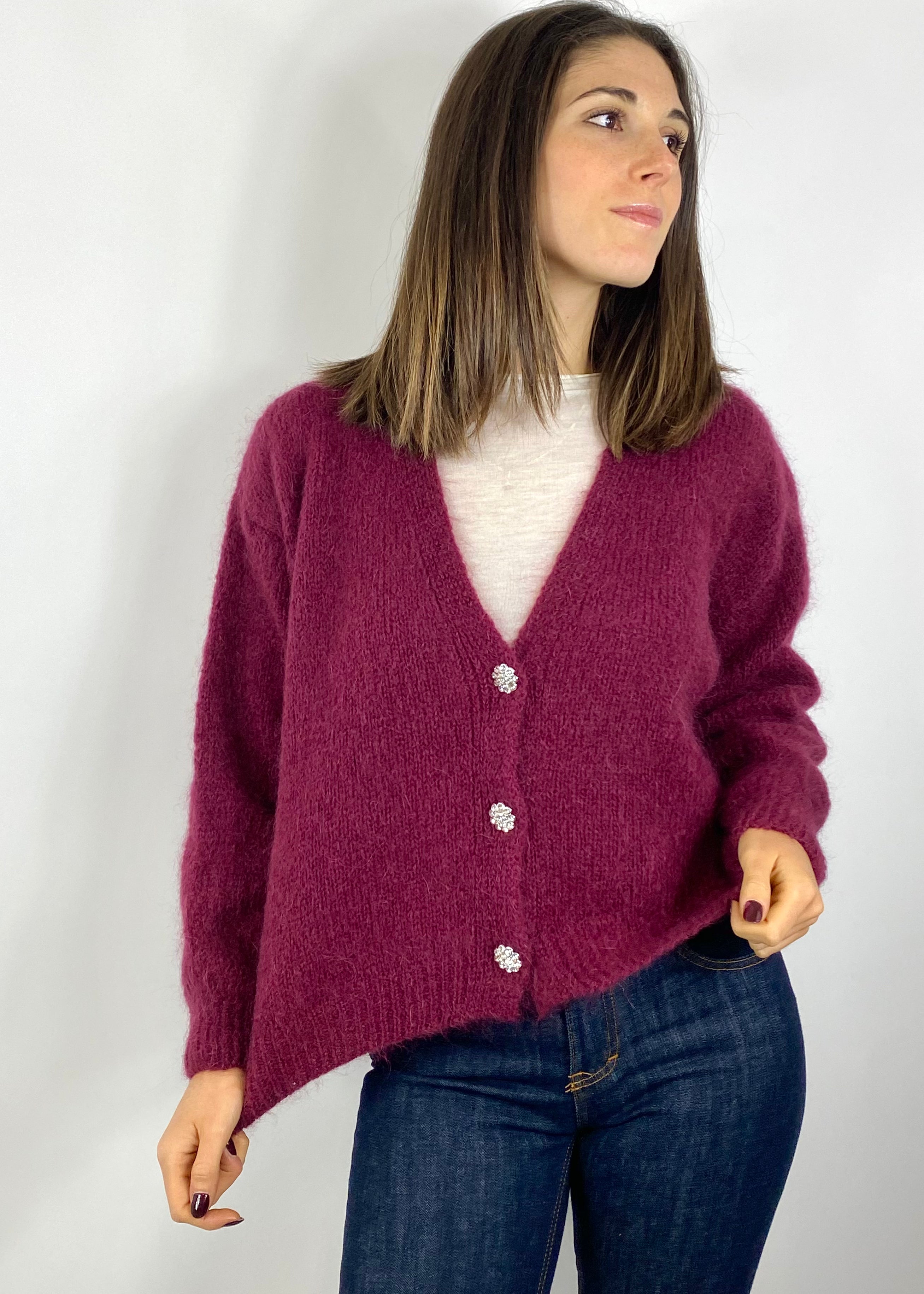 CECILE CARDIGAN GIOIELLO VINO