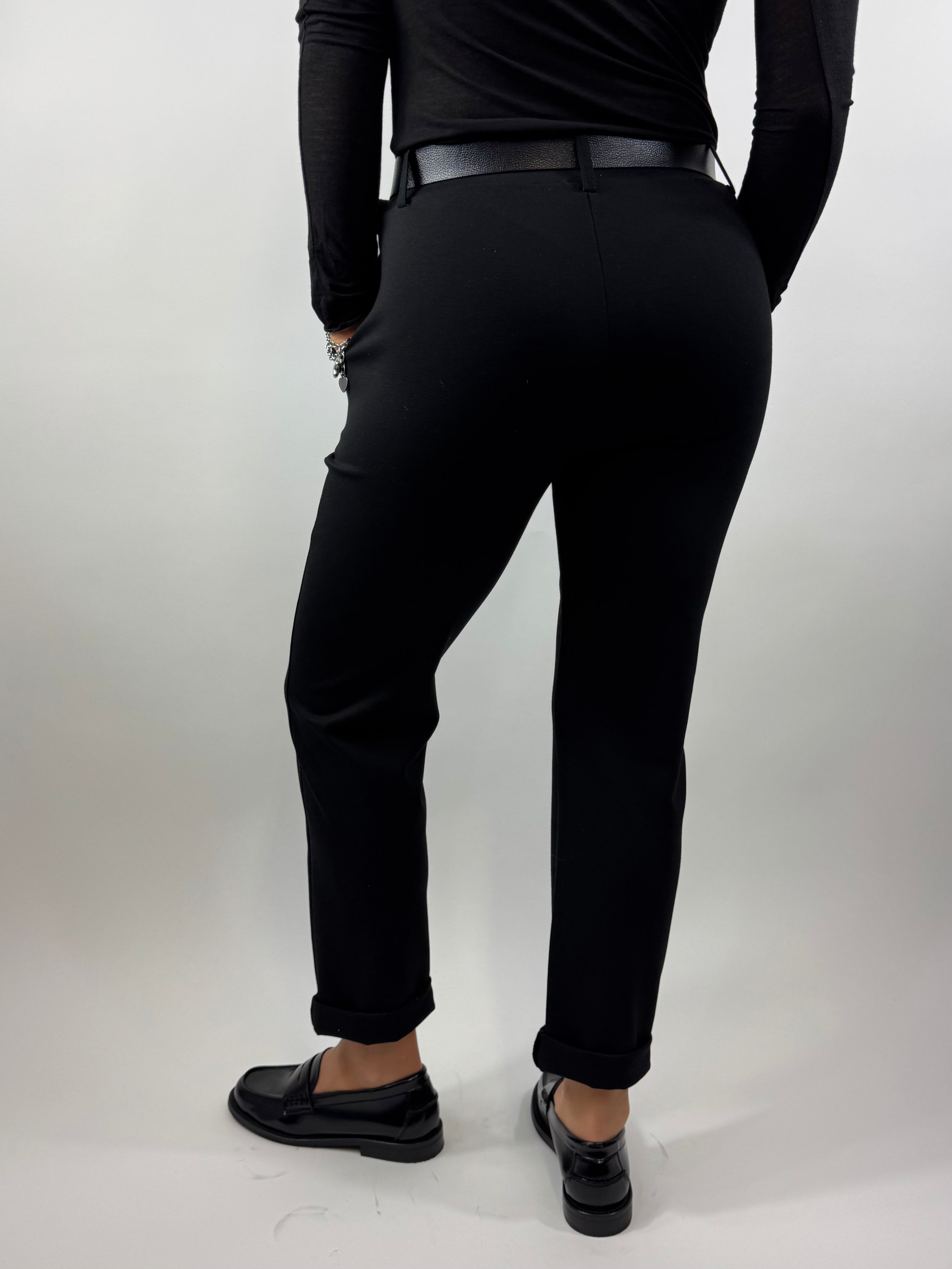 SUSY MIX PANTALONE GAMBA DIRITTA NERO