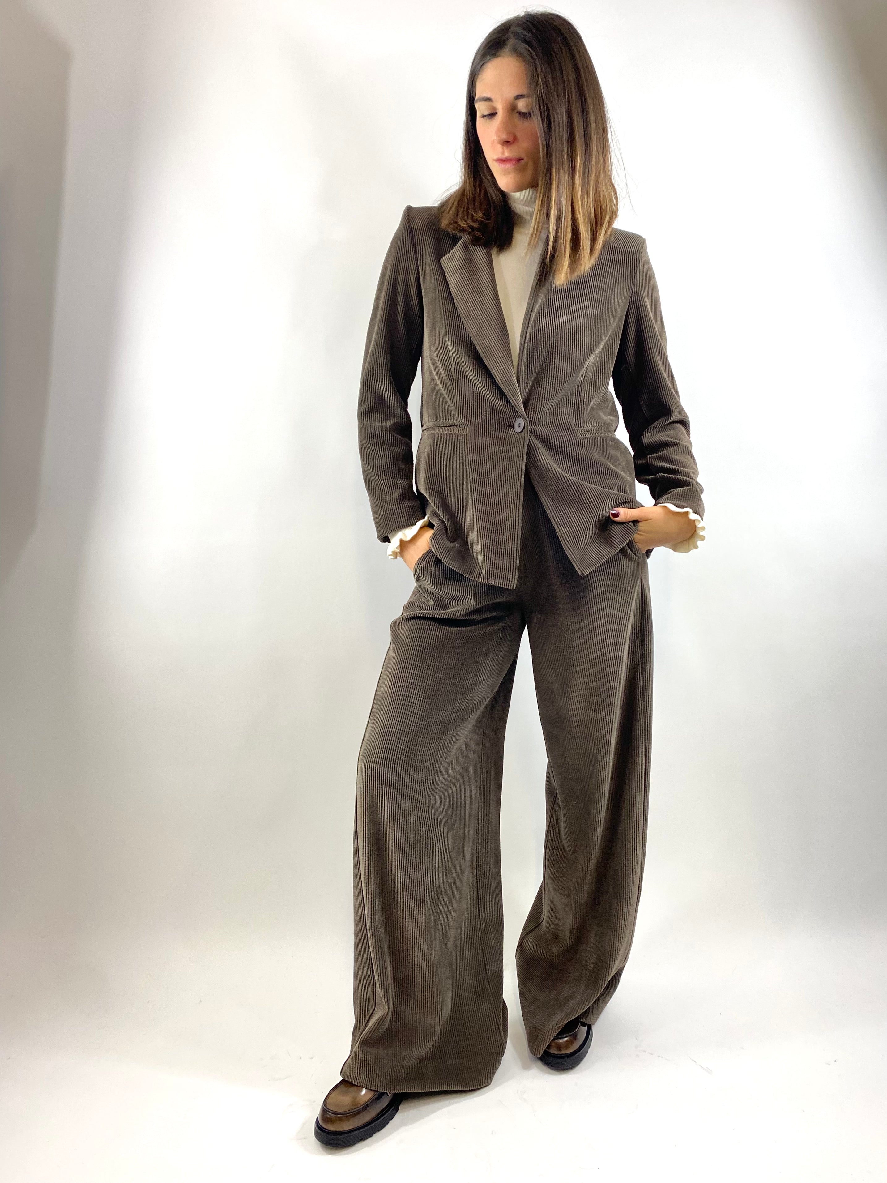 SUSY MIX PANTALONE VELLUTO MORO