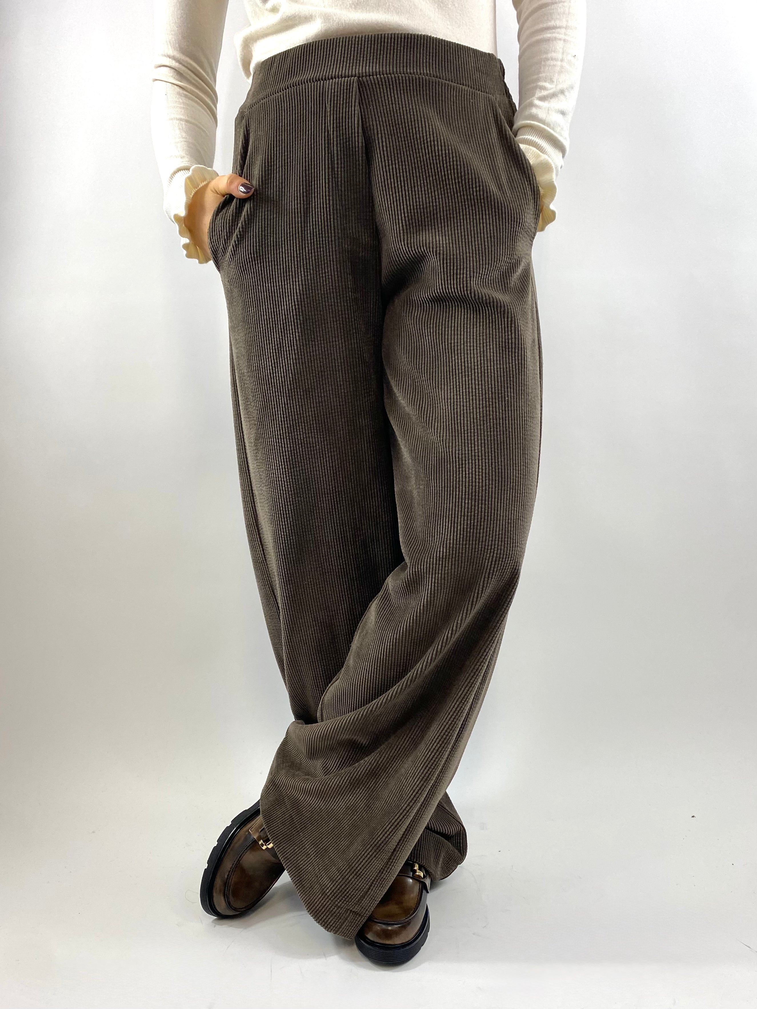 SUSY MIX PANTALONE VELLUTO MORO