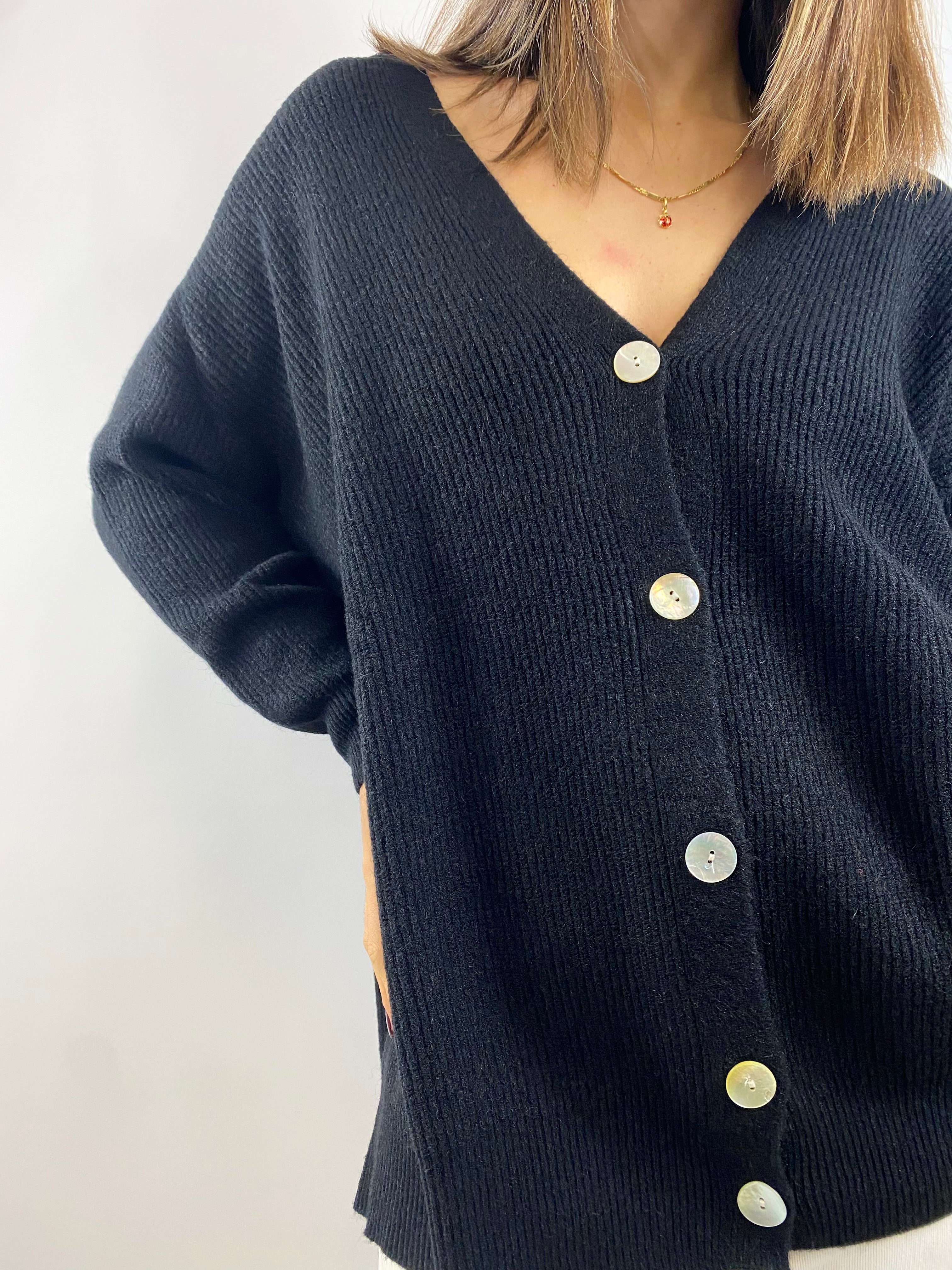 SUSY MIX CARDIGAN OVER NERO